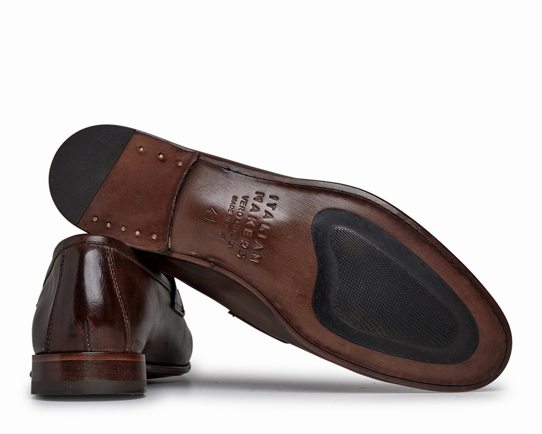 Мужские коричневые кожаные лоферы - Image 4 of 4