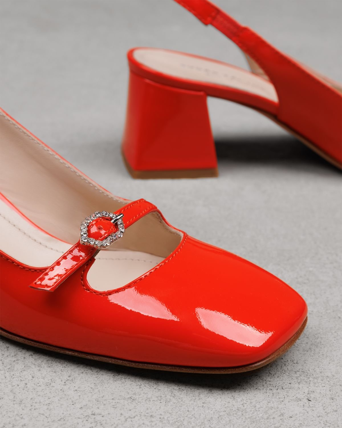 Темно-оранжевые кожаные туфли - Image 4 of 7