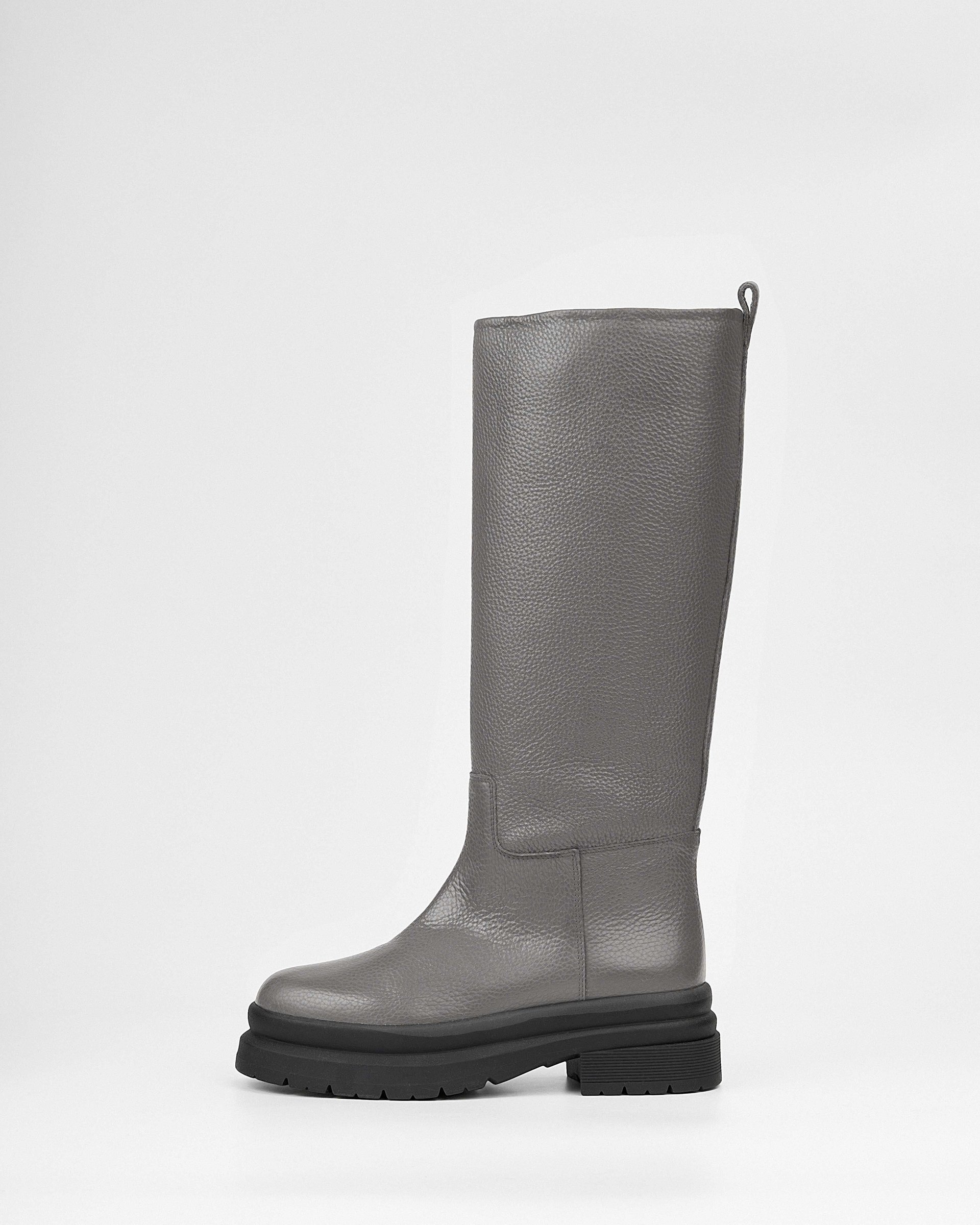 Серые кожаные сапоги - Image 3 of 6