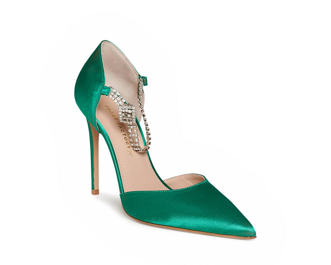 Зеленые атласные туфли - Image 2 of 5