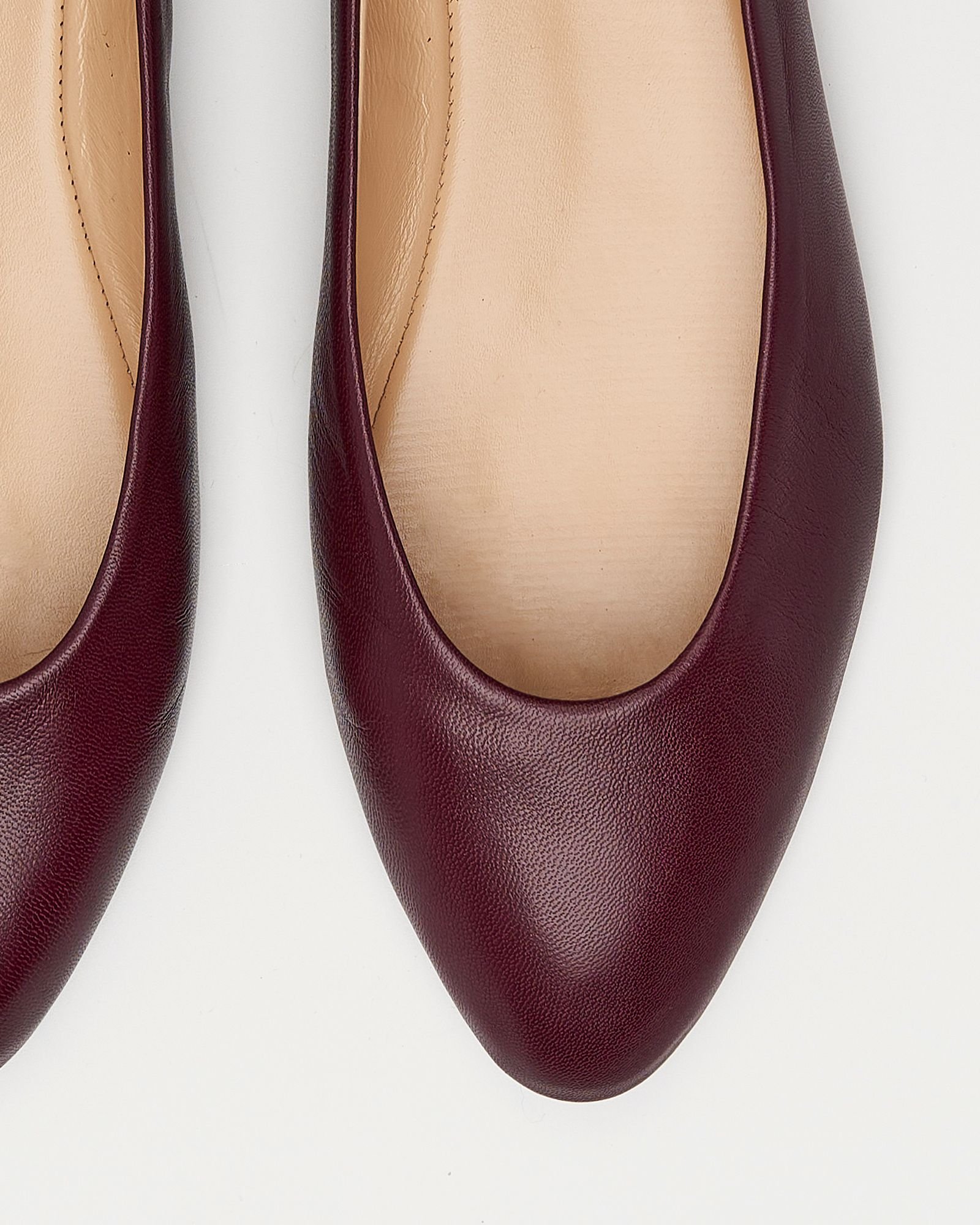 Бордовые кожаные балетки - Image 3 of 4