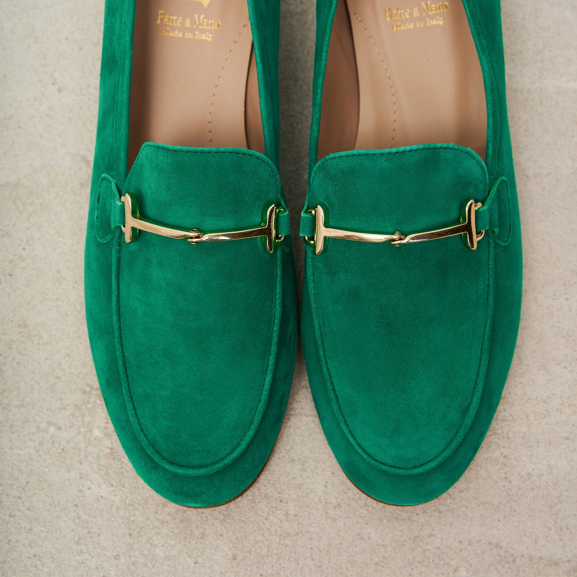 Бирюзовые замшевые лоферы - Image 3 of 5