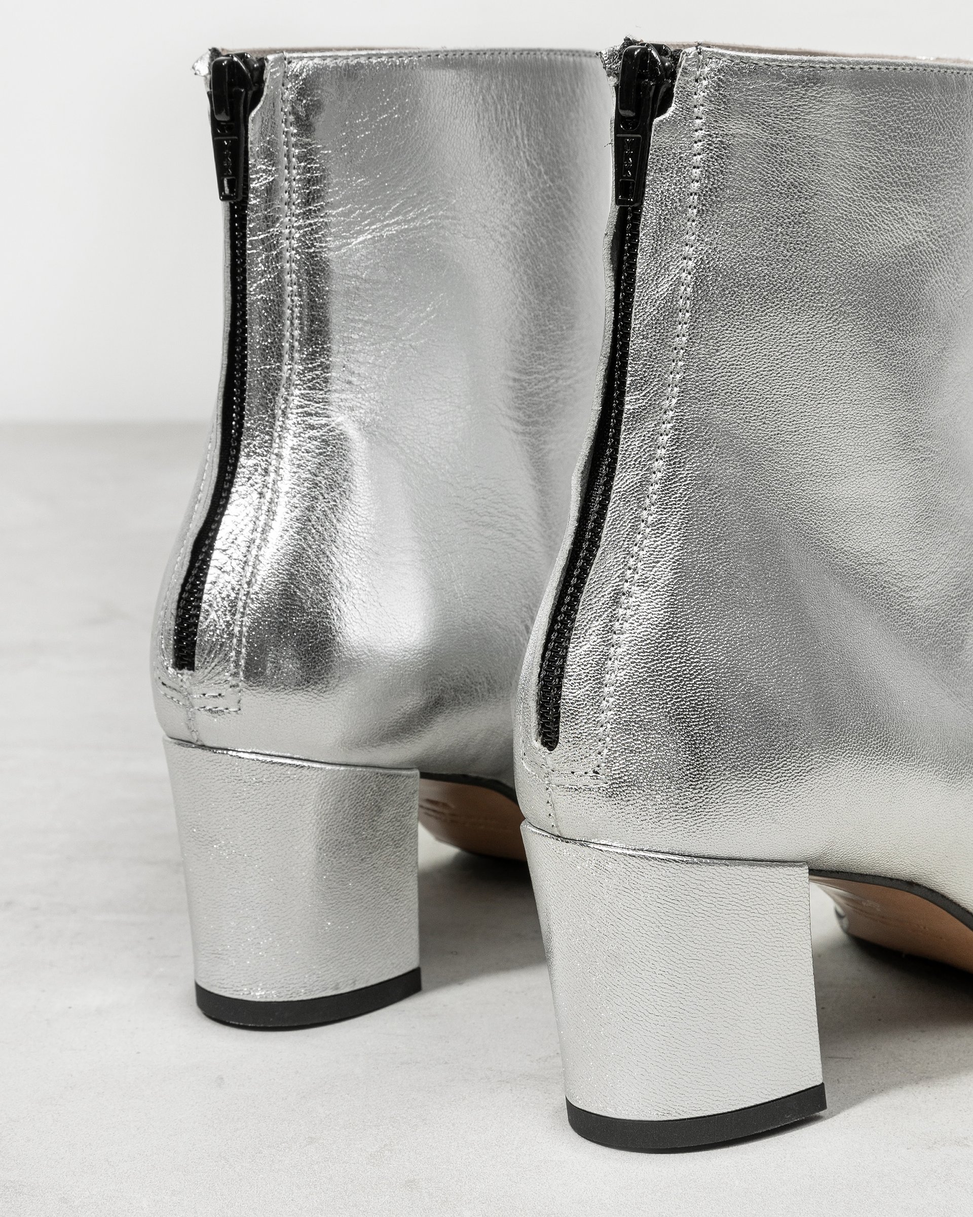 Серебристые кожаные ботинки - Image 5 of 5