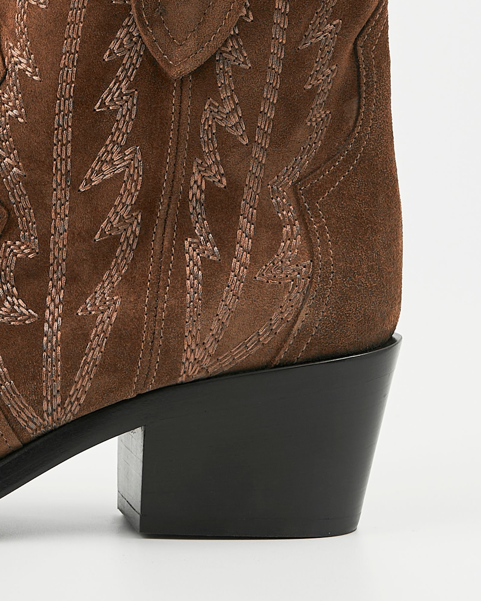 Коричневые замшевые казаки - Image 5 of 6