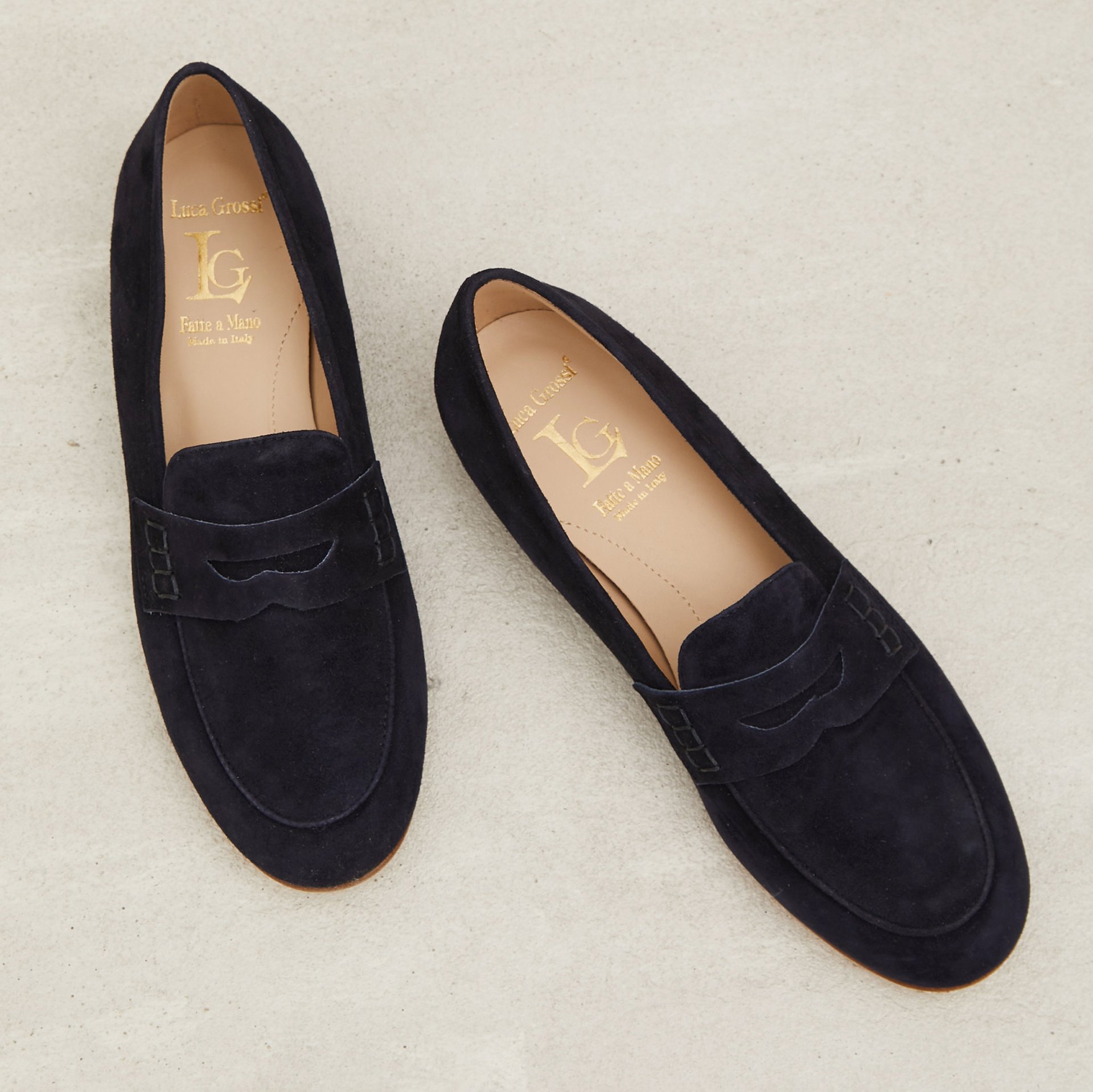 Темно-синие замшевые лоферы - Image 2 of 5