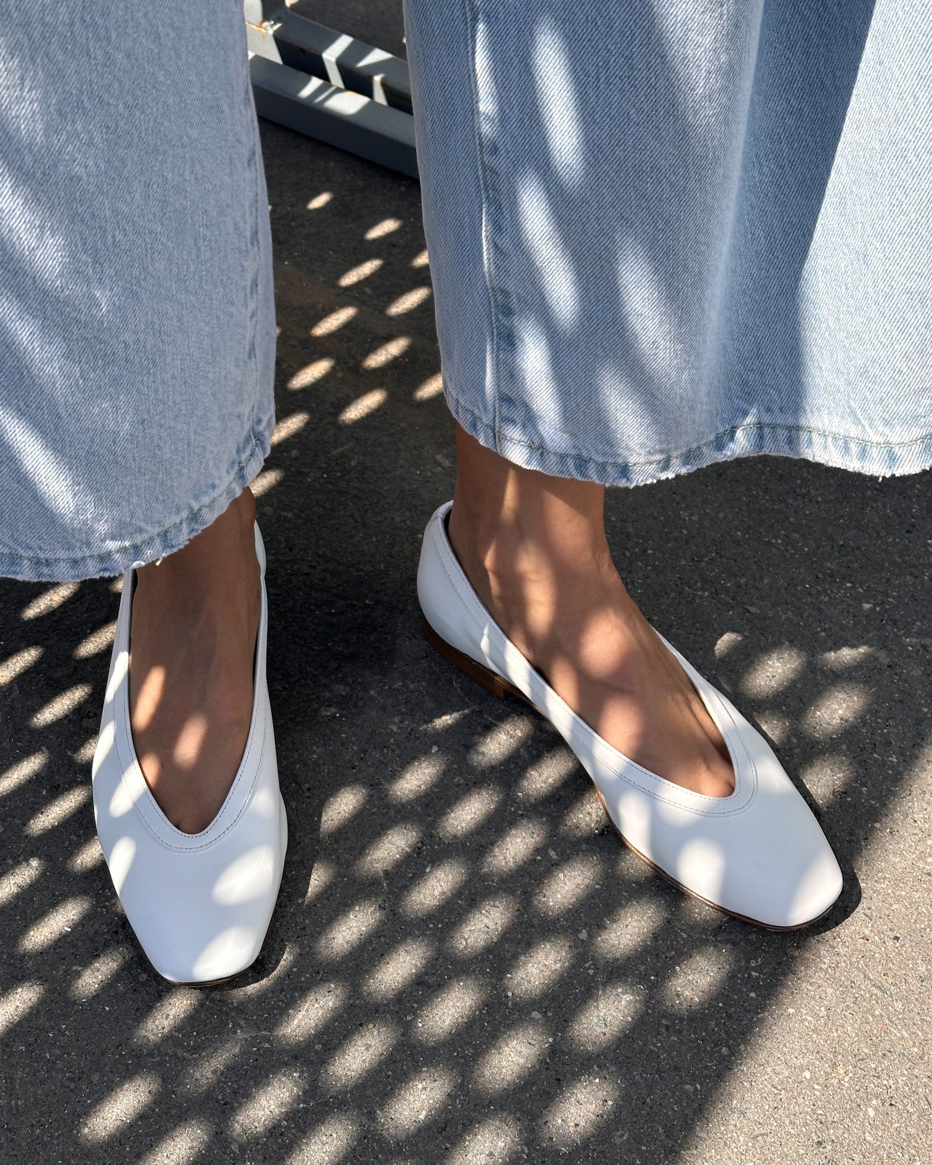 Белые кожаные балетки - Image 5 of 5