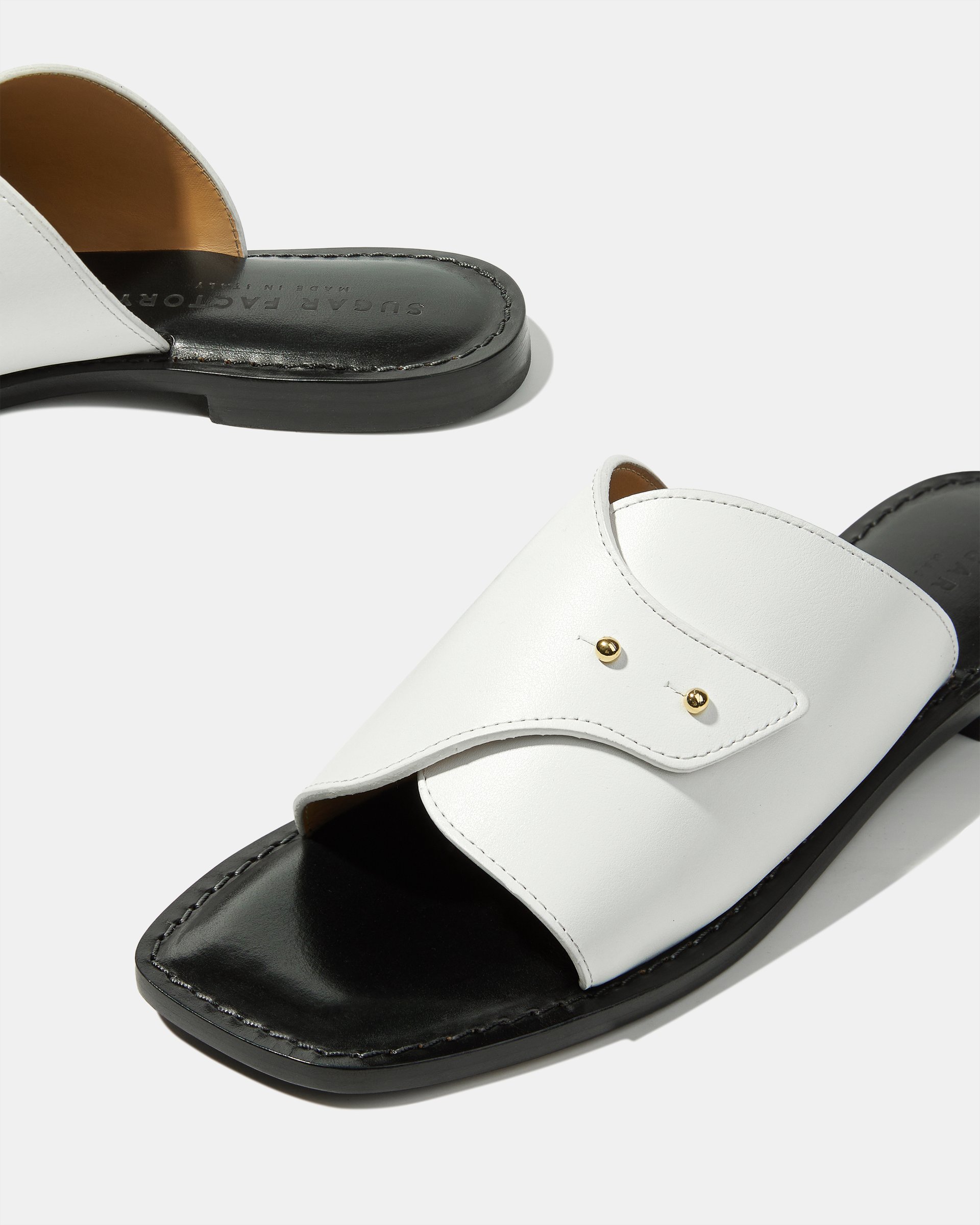 Белые кожаные шлепанцы - Image 4 of 4