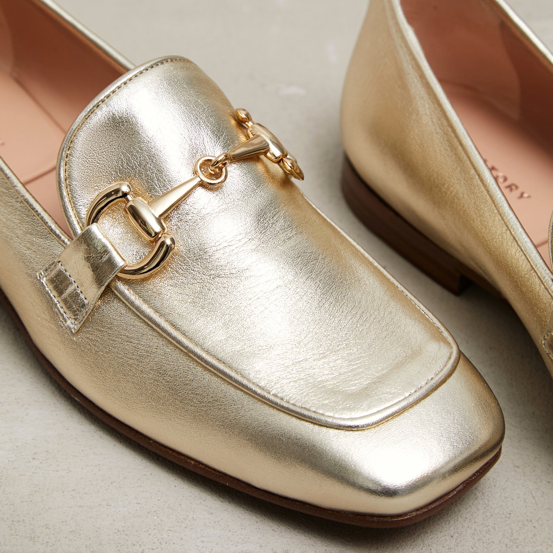 Платиновые кожаные лоферы - Image 3 of 4