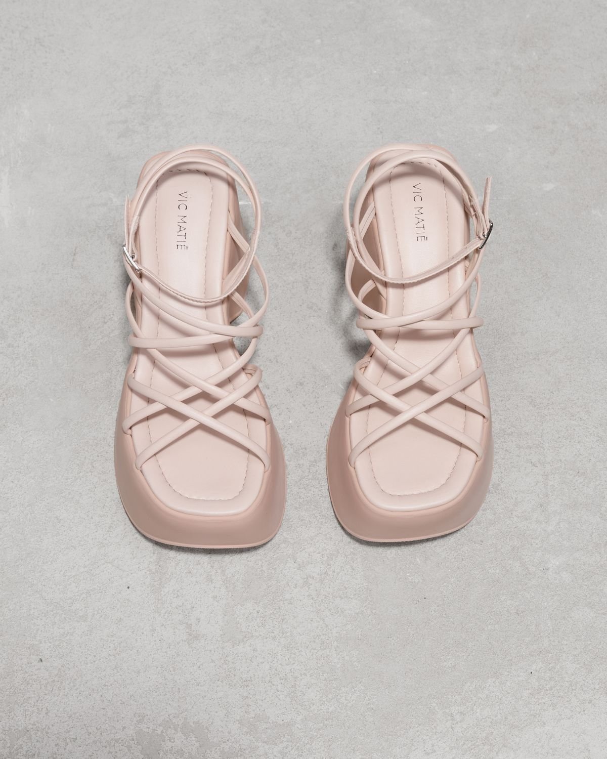 Светло-розовые кожаные босоножки - Image 2 of 5