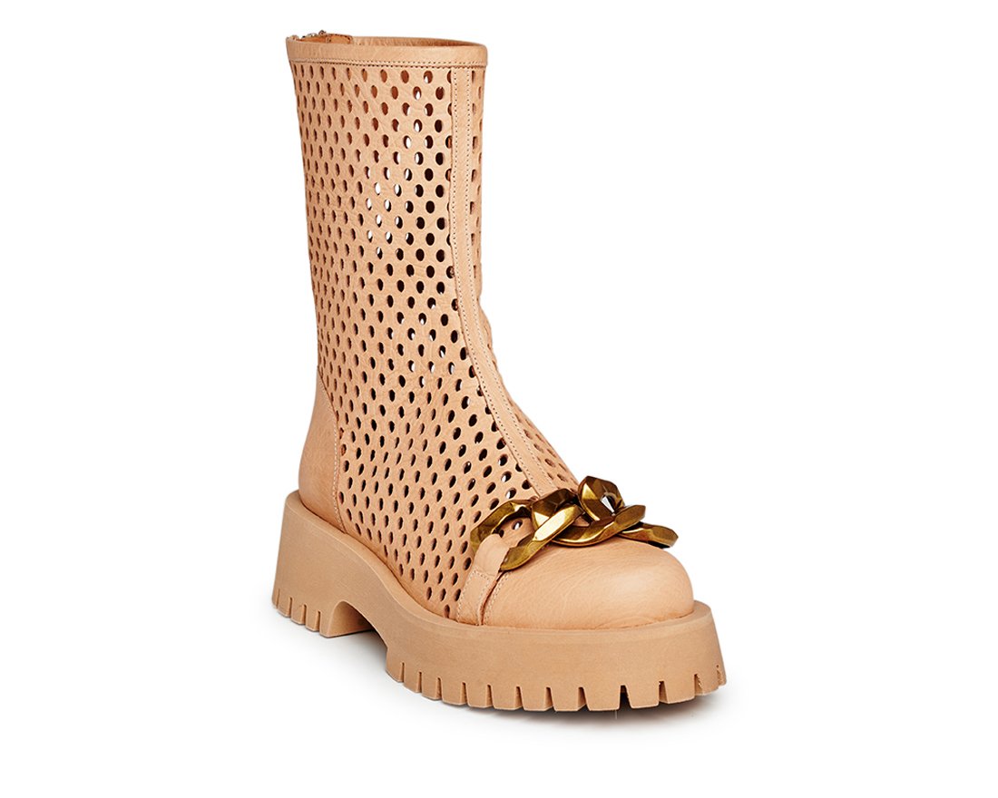 Бежевые кожаные ботинки - Image 2 of 5