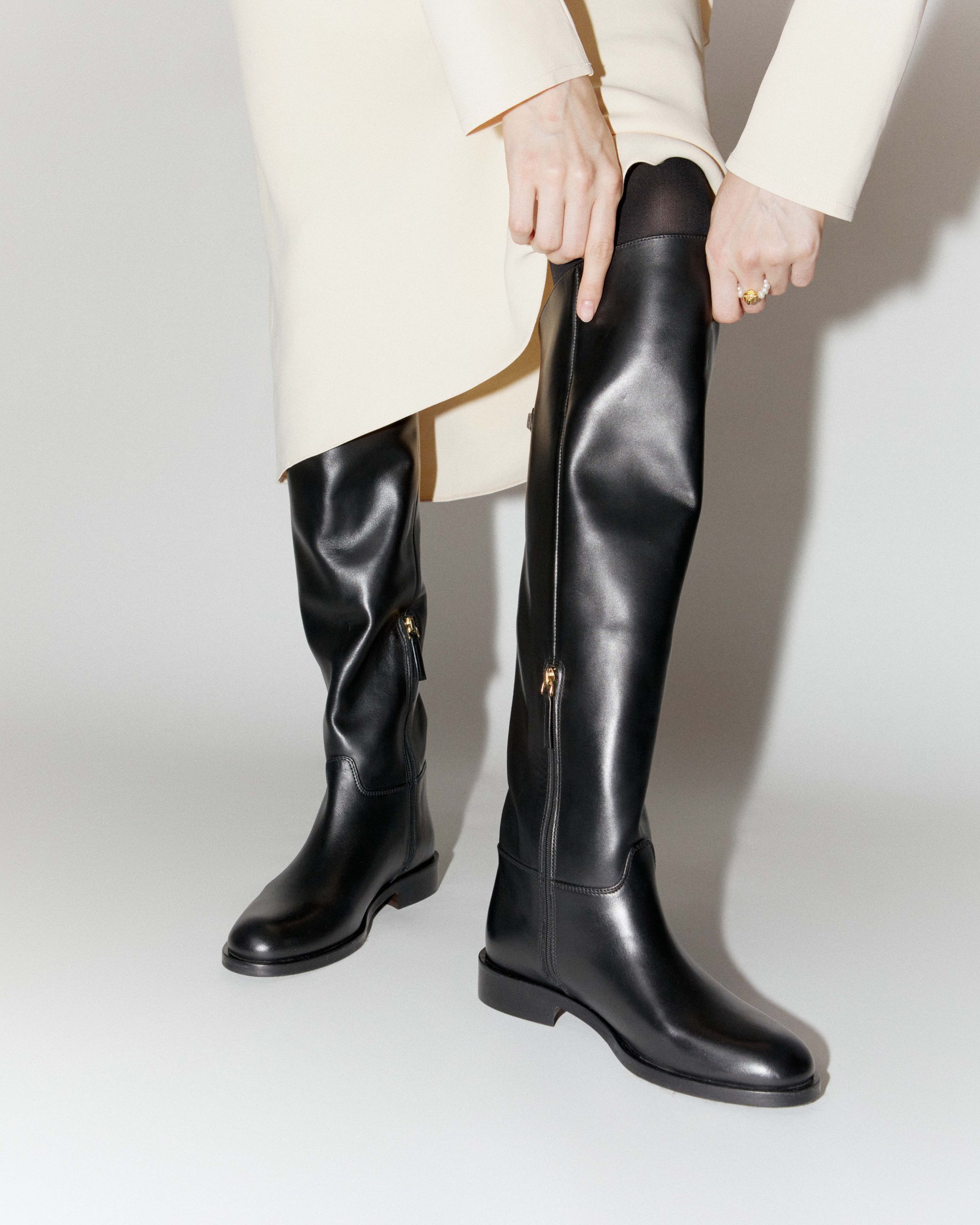 Черные кожаные сапоги - Image 2 of 6