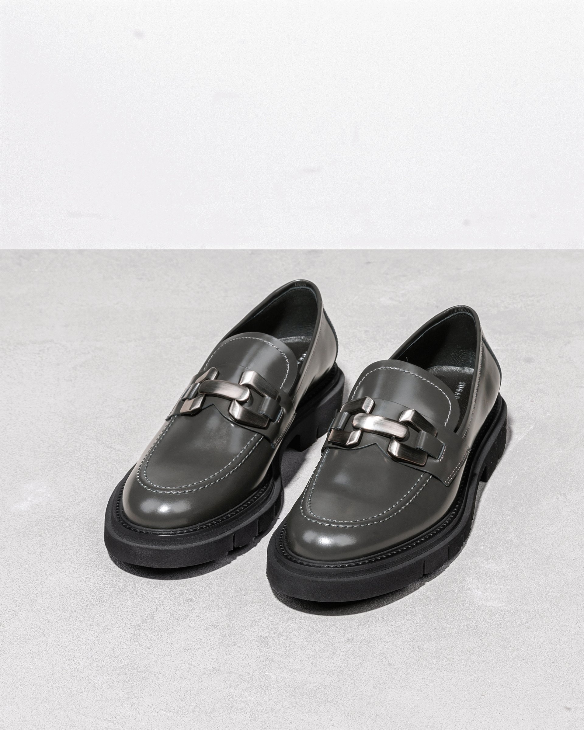 Серые кожаные мокасины - Image 2 of 5