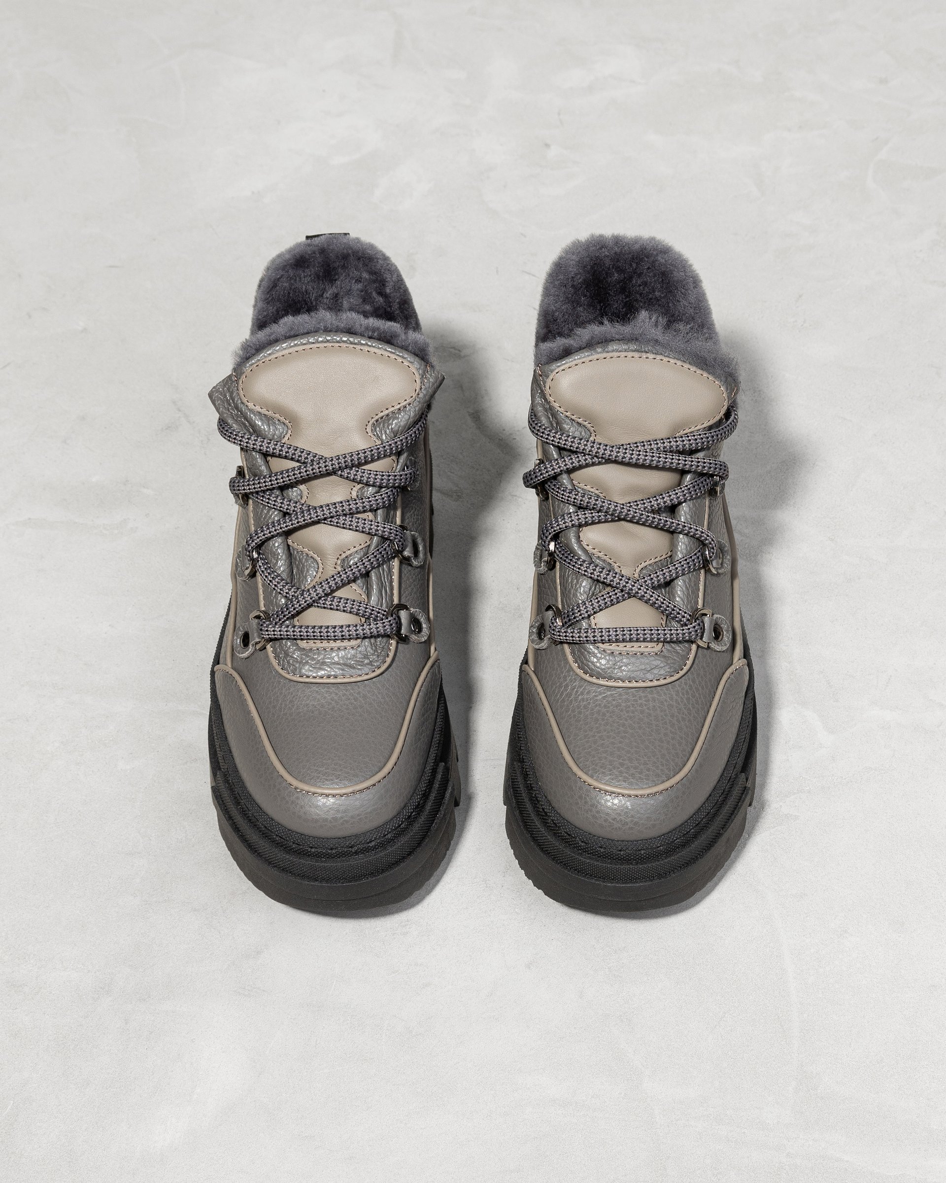 Серые кожаные ботинки - Image 2 of 5