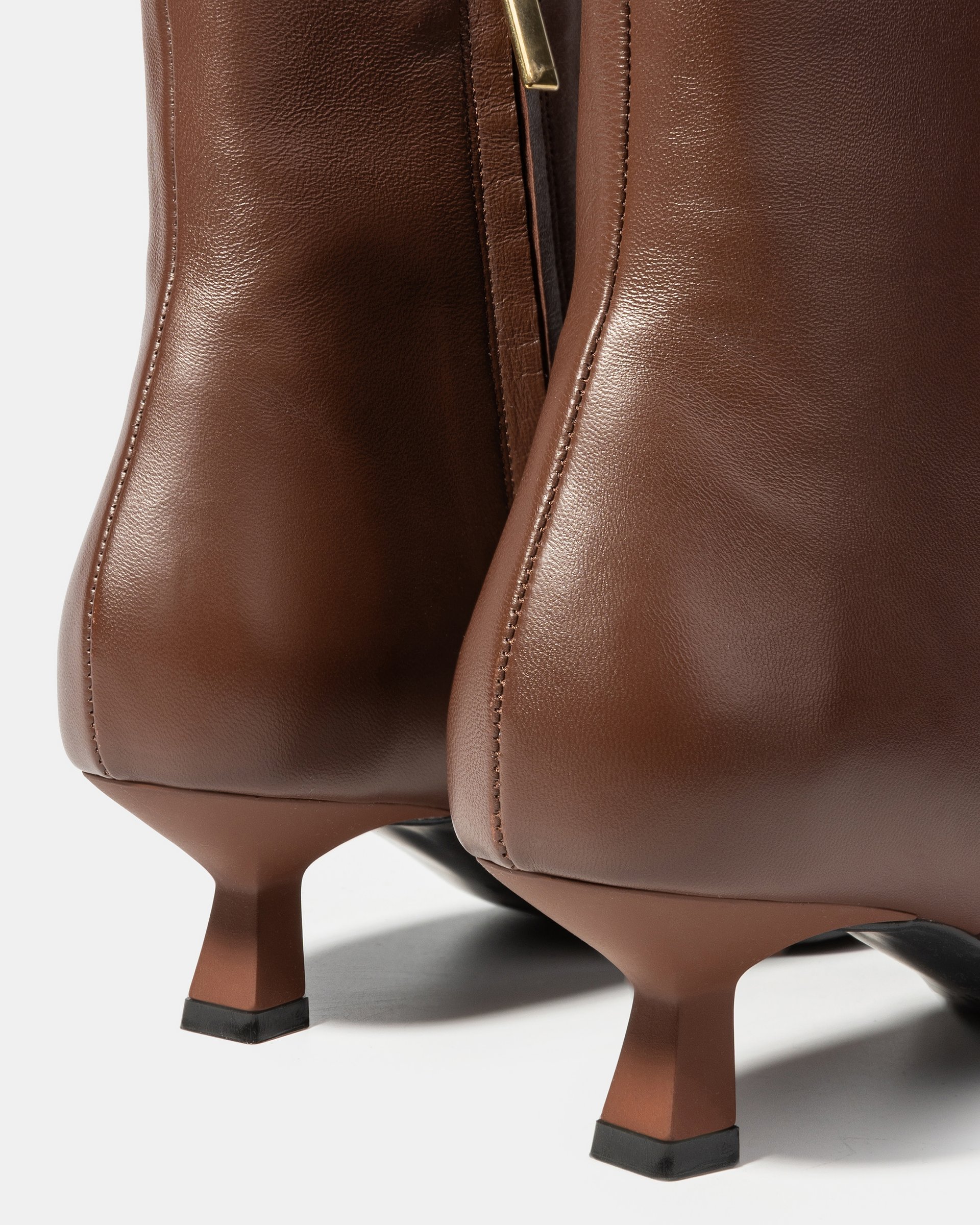 Коричневые кожаные ботильоны - Image 4 of 5