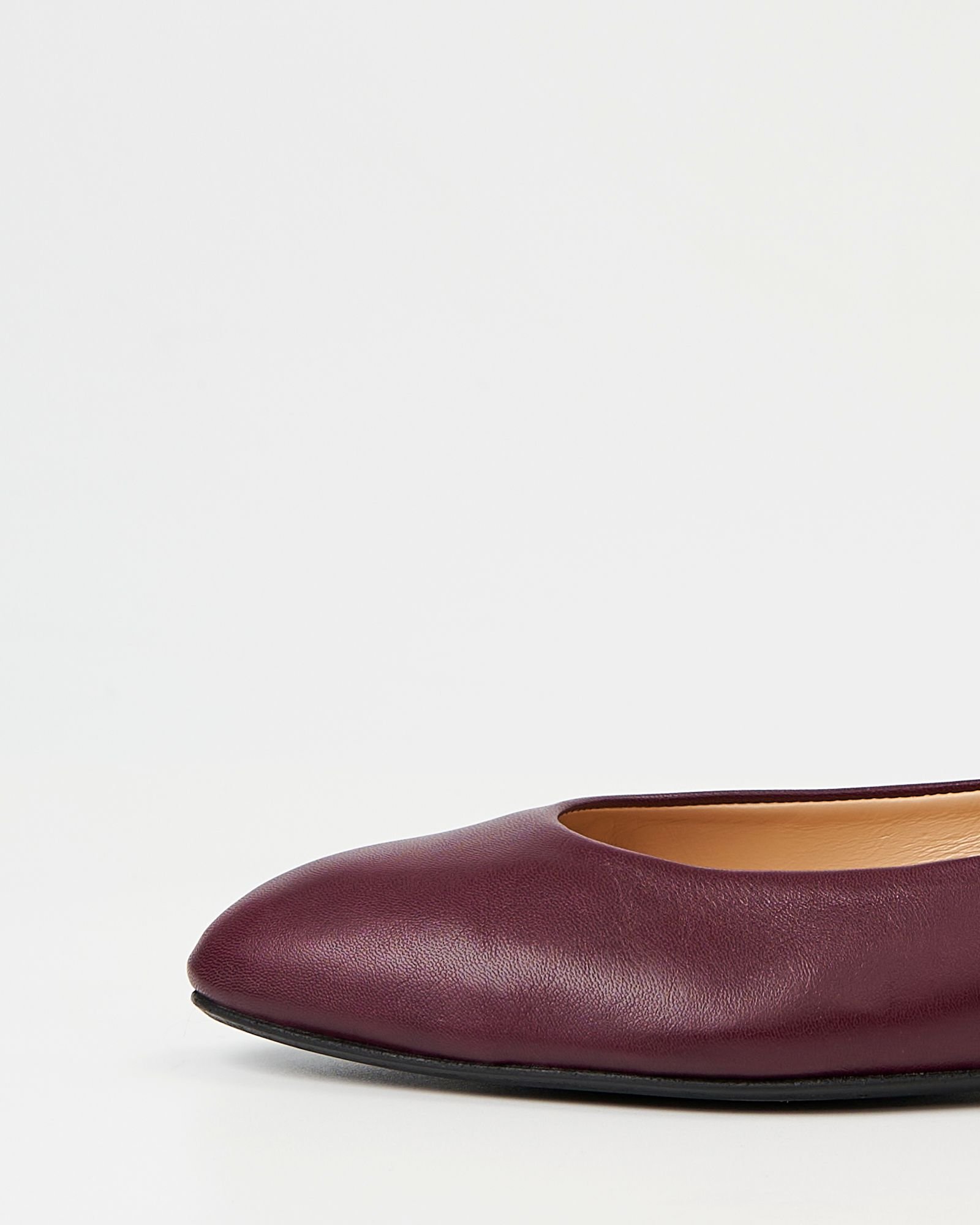 Бордовые кожаные балетки - Image 4 of 4