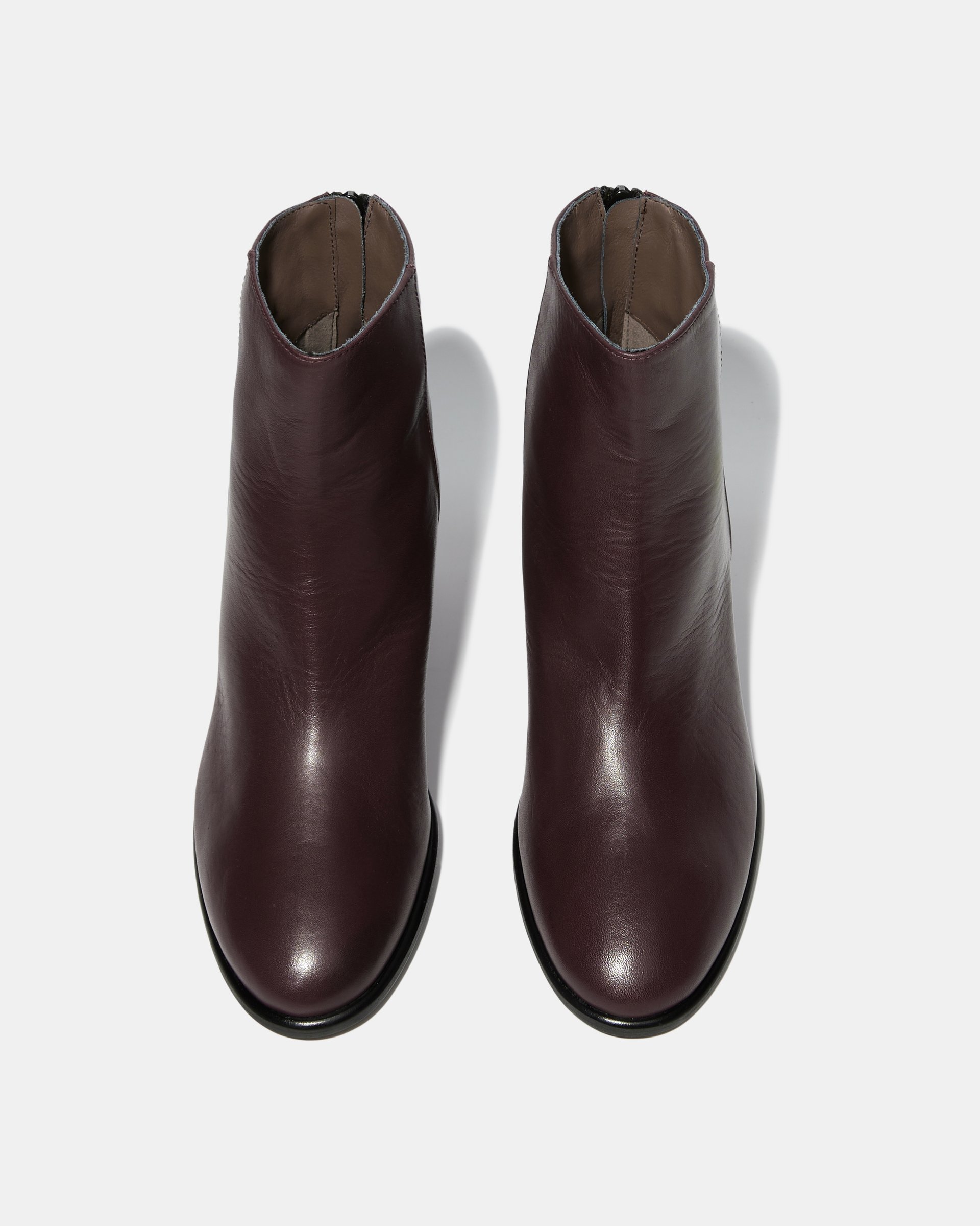 Темно-бордовые кожаные ботильоны - Image 3 of 4