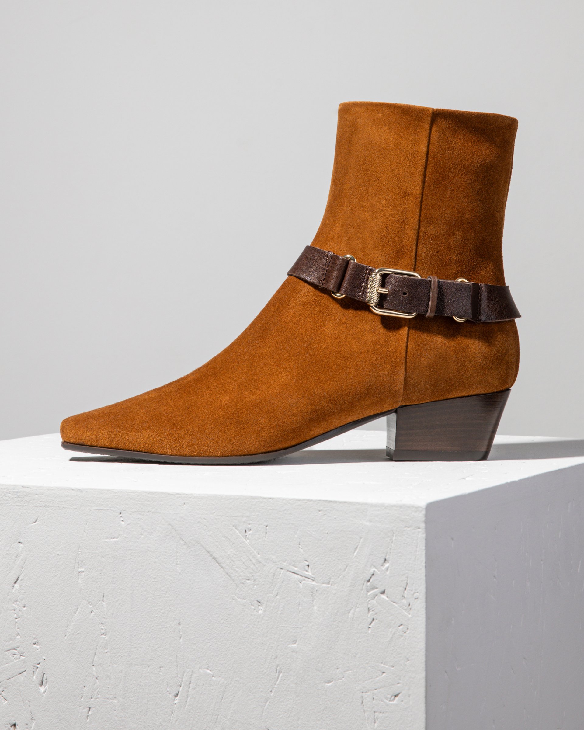 Ботинки из замши горчичного цвета - Main image