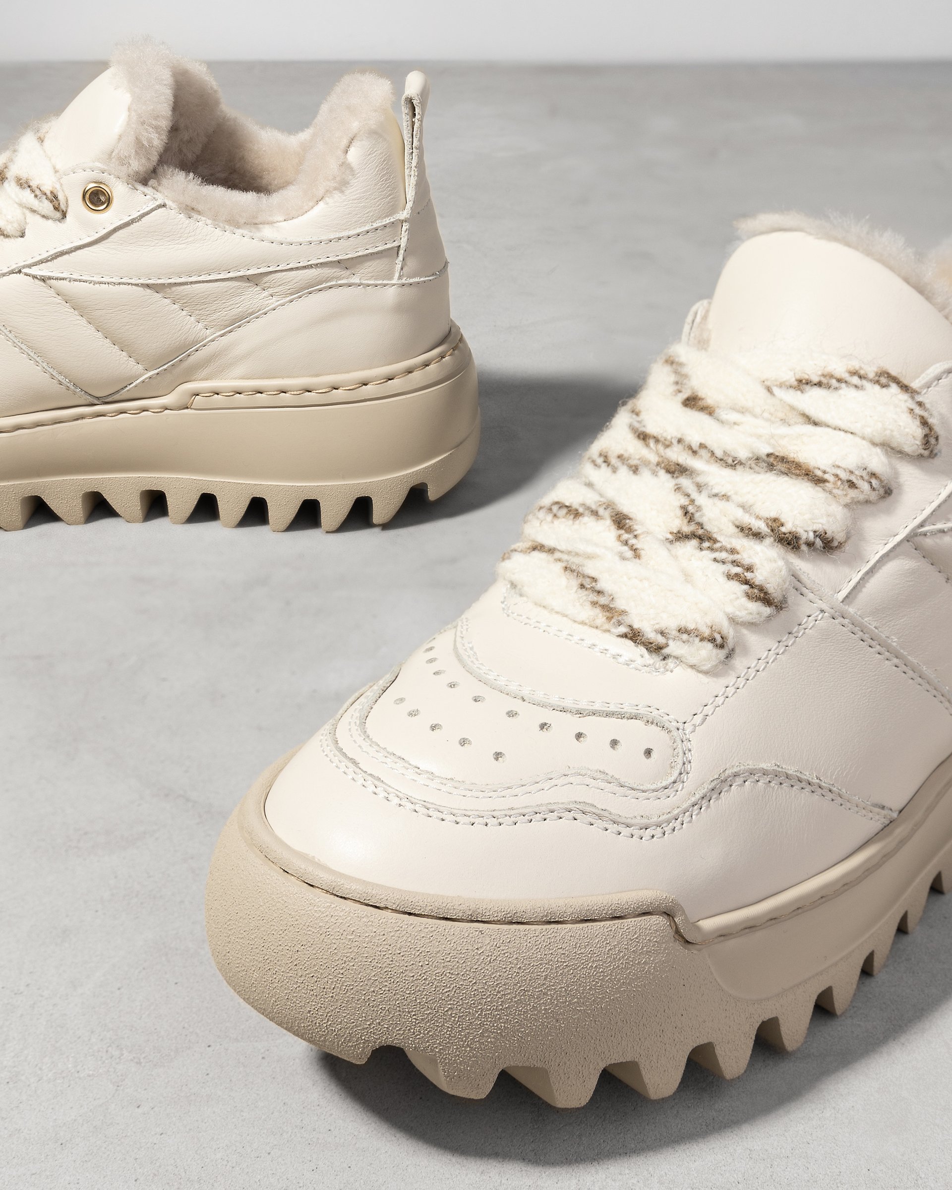 Утепленные кожаные кеды - Image 4 of 4