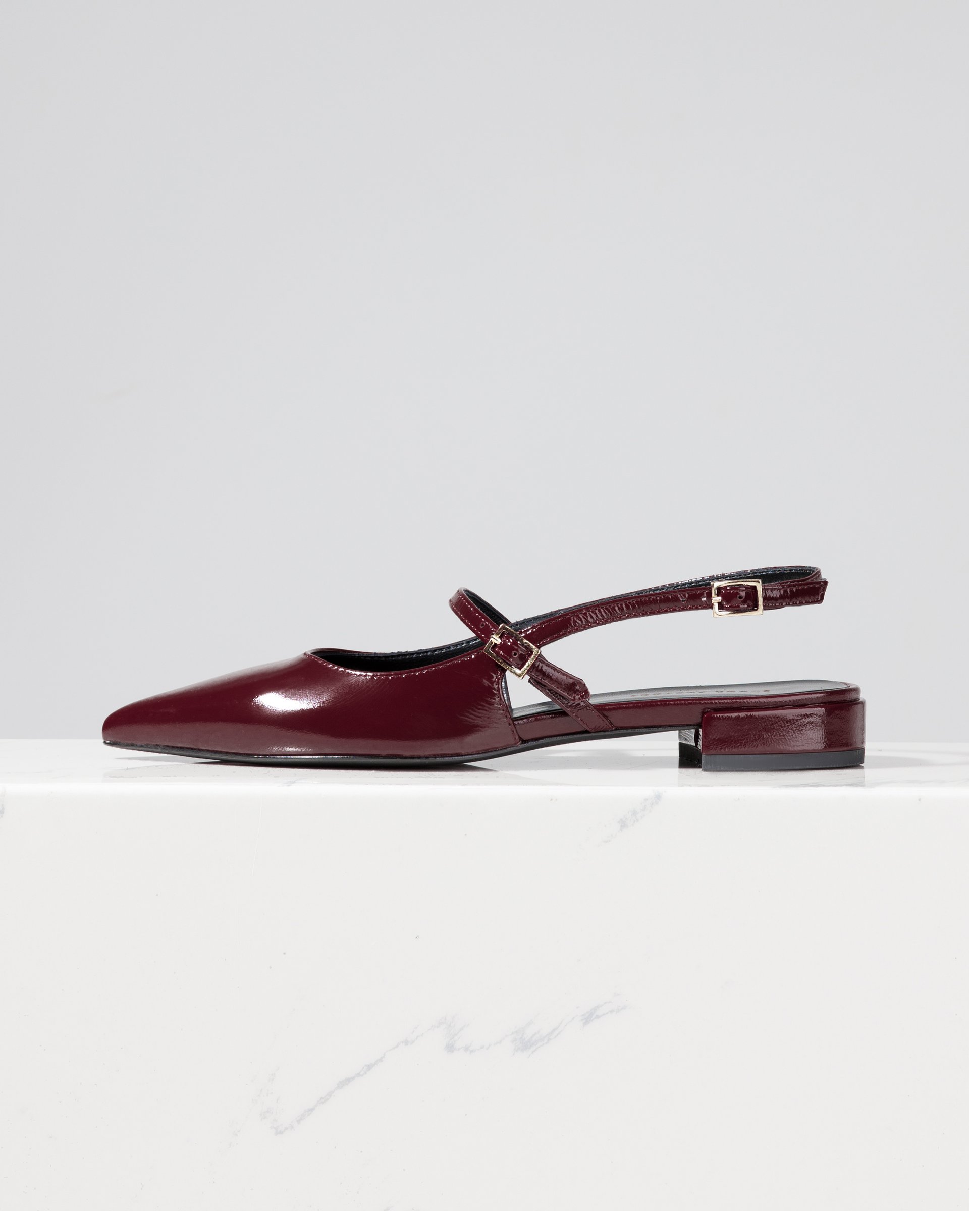 Бордовые туфли из лакированной кожи - Main image