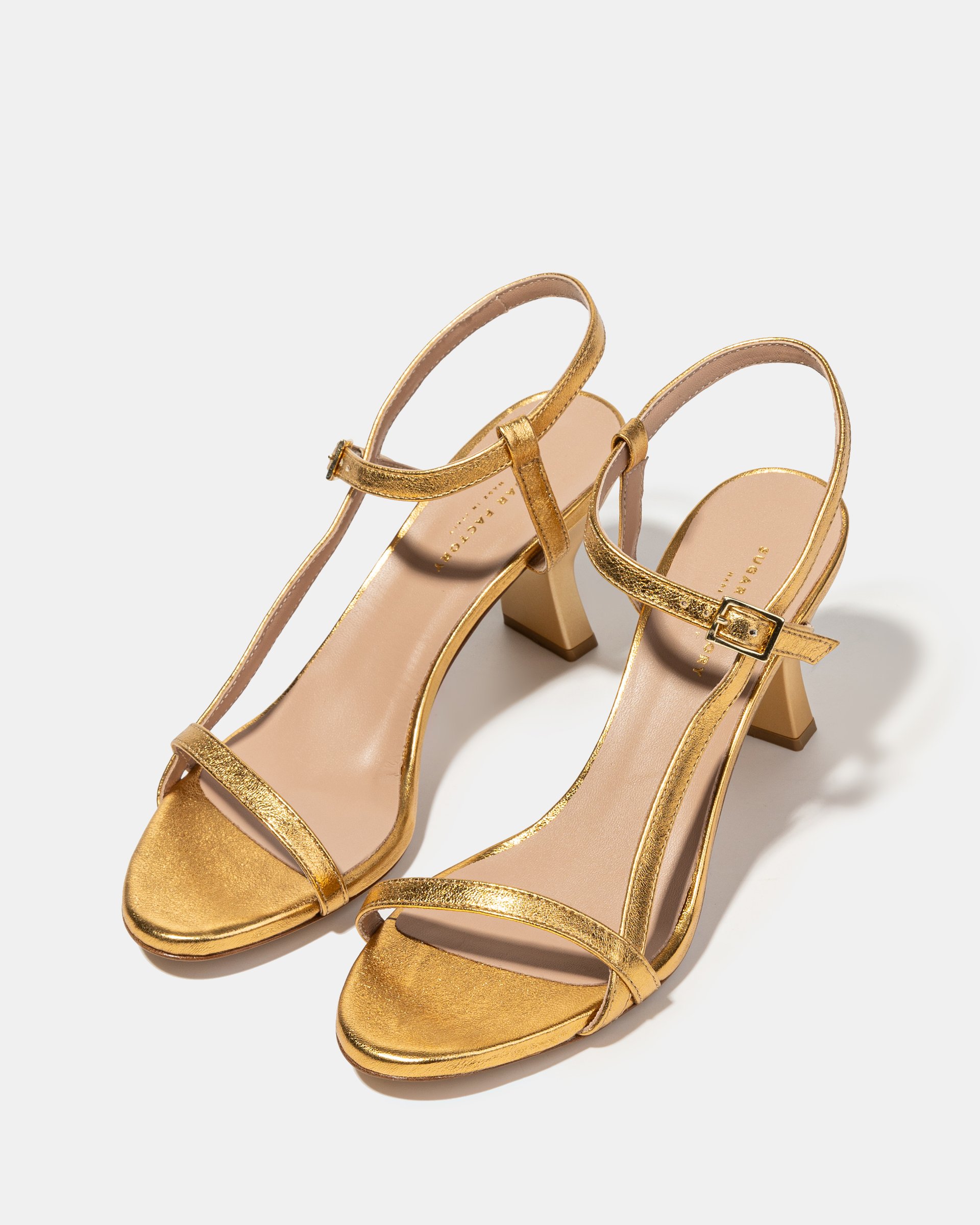 Золотистые босоножки с ремешками - Image 2 of 4