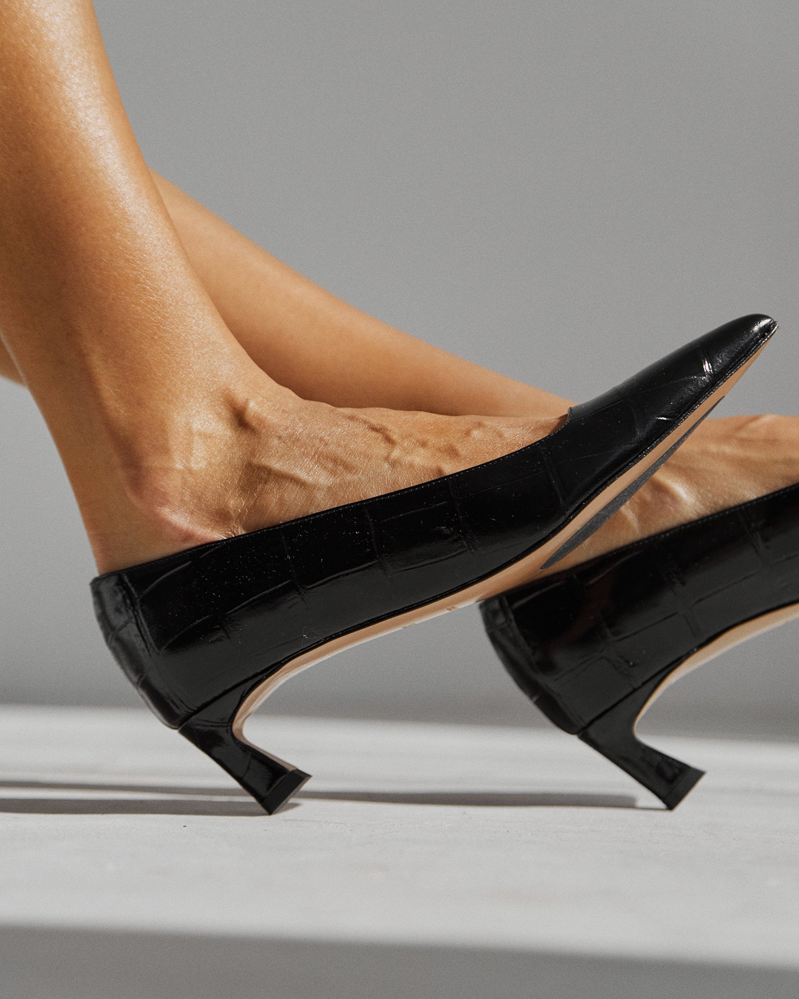 Черные кожаные туфли на каблуке - Image 6 of 6