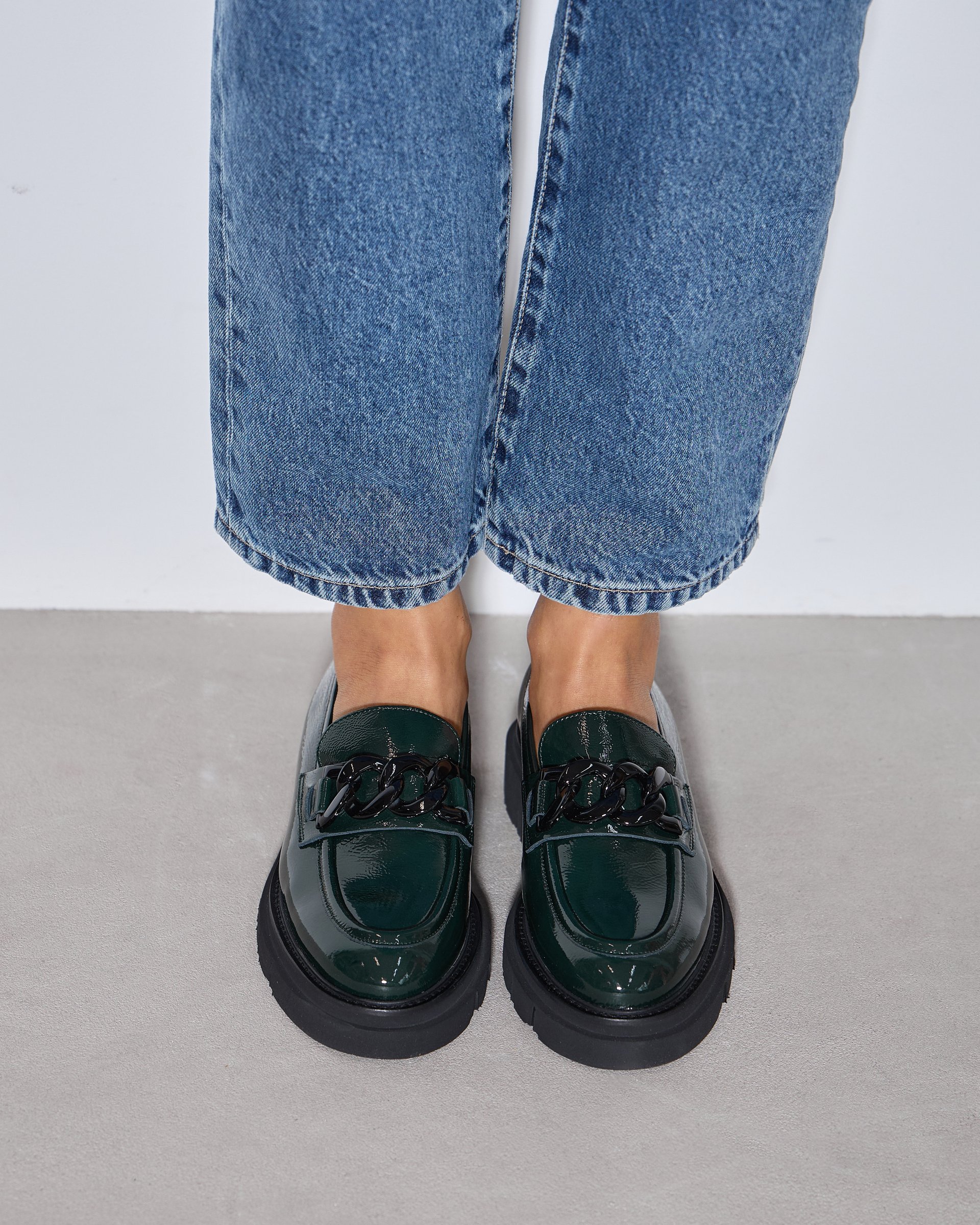 Темно-зеленые лакированные лоферы - Image 5 of 5