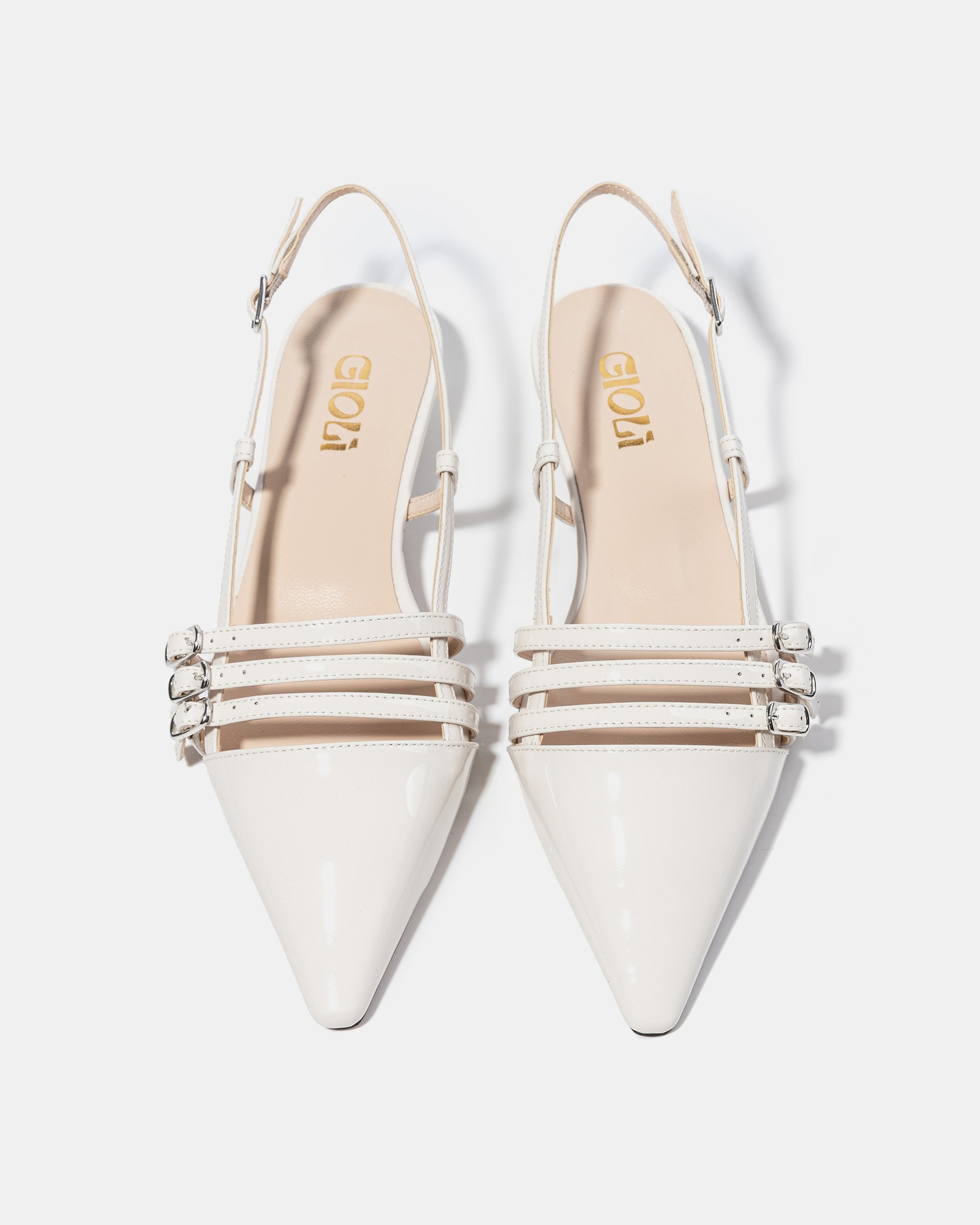 Белые лакированные туфли с ремешками - Image 3 of 4