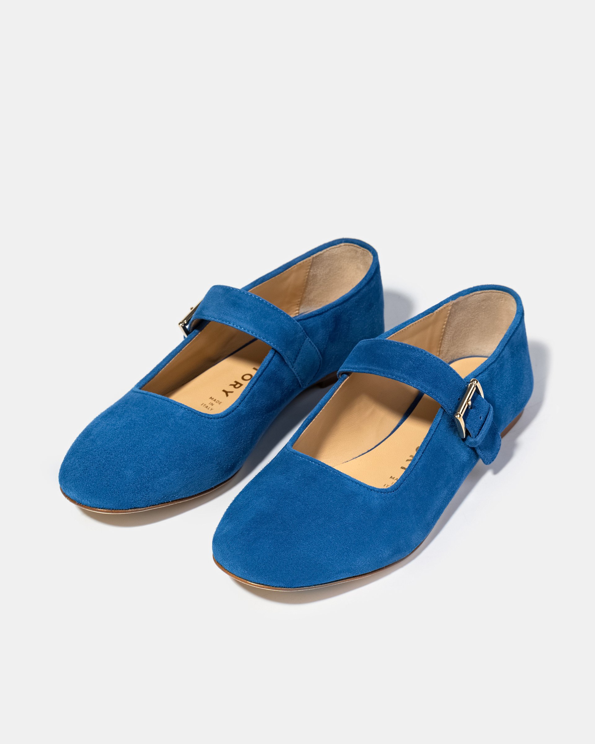 Синие замшевые туфли на плоской подошве - Image 2 of 5