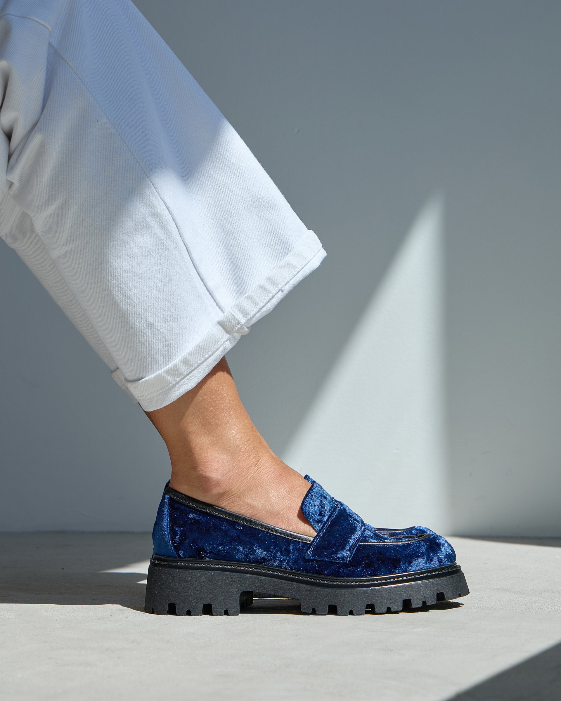 Синие бархатные лоферы - Image 7 of 7