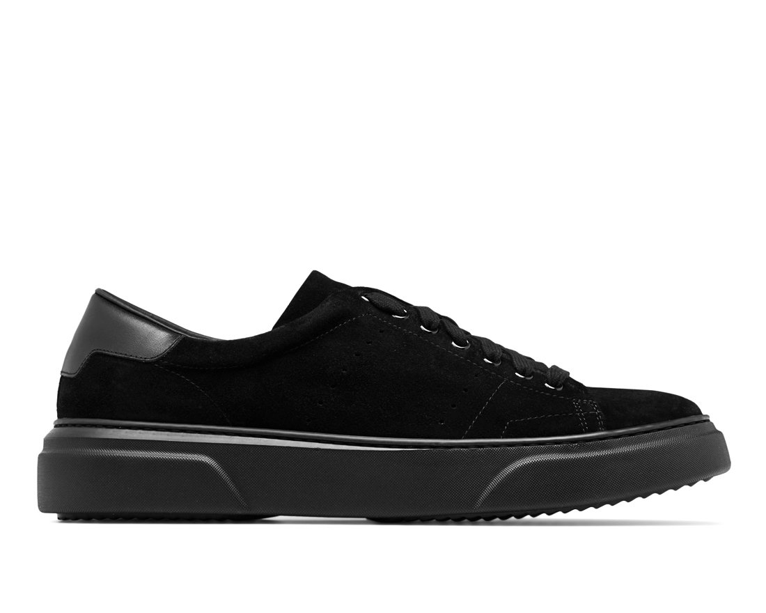 Черные замшевые кеды