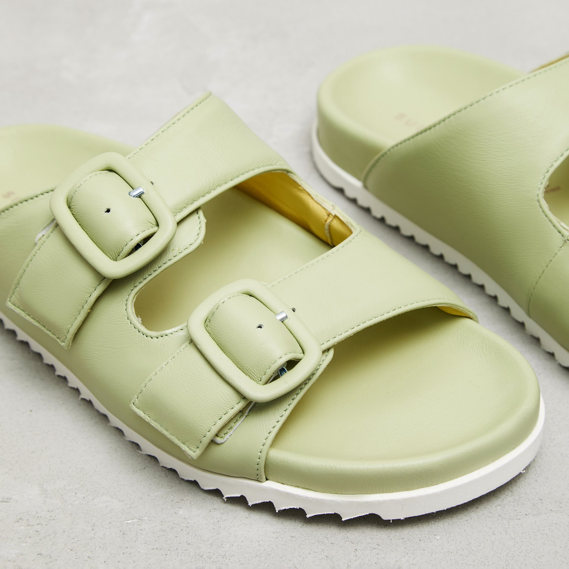 Салатовые кожаные биркенштоки - Image 3 of 5