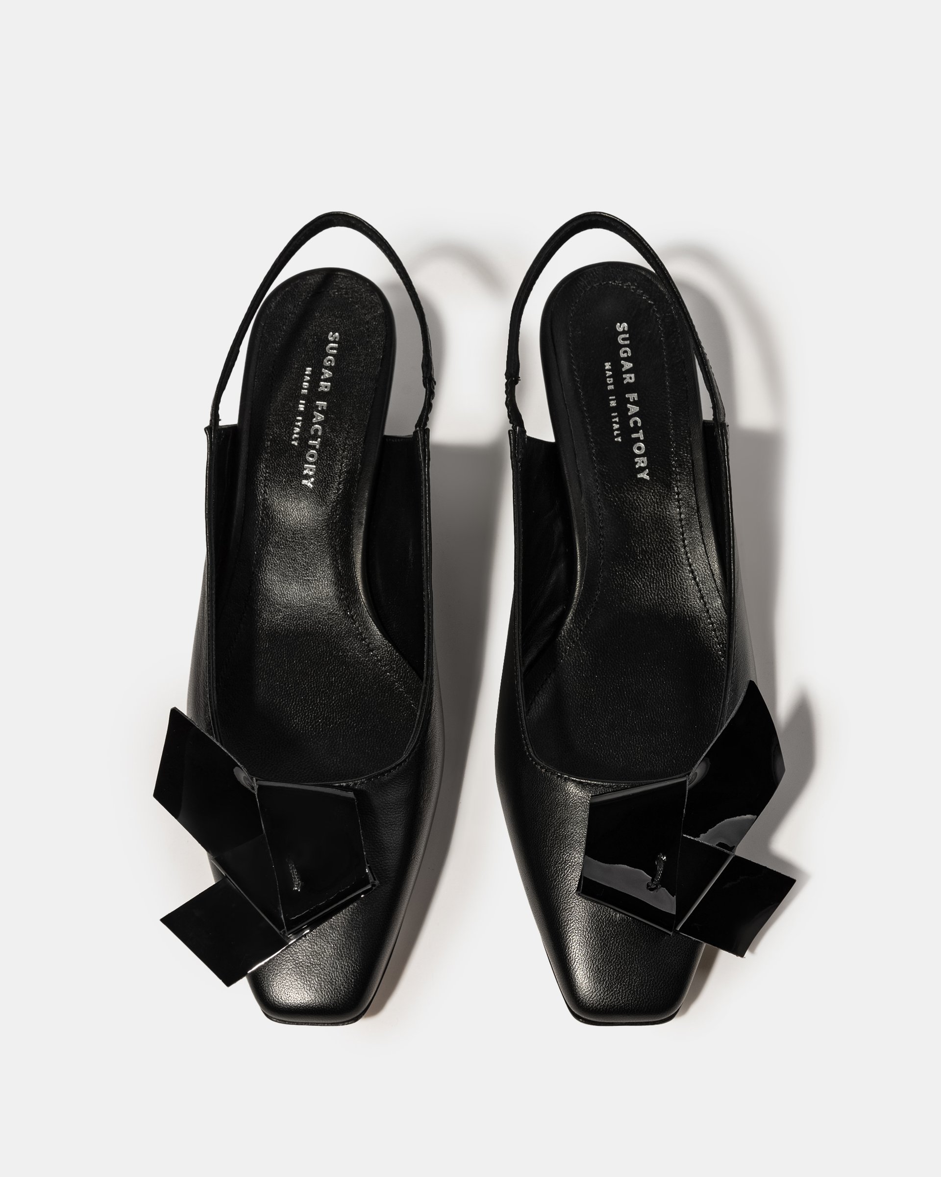 Черные кожаные туфли с бантиком - Image 3 of 5