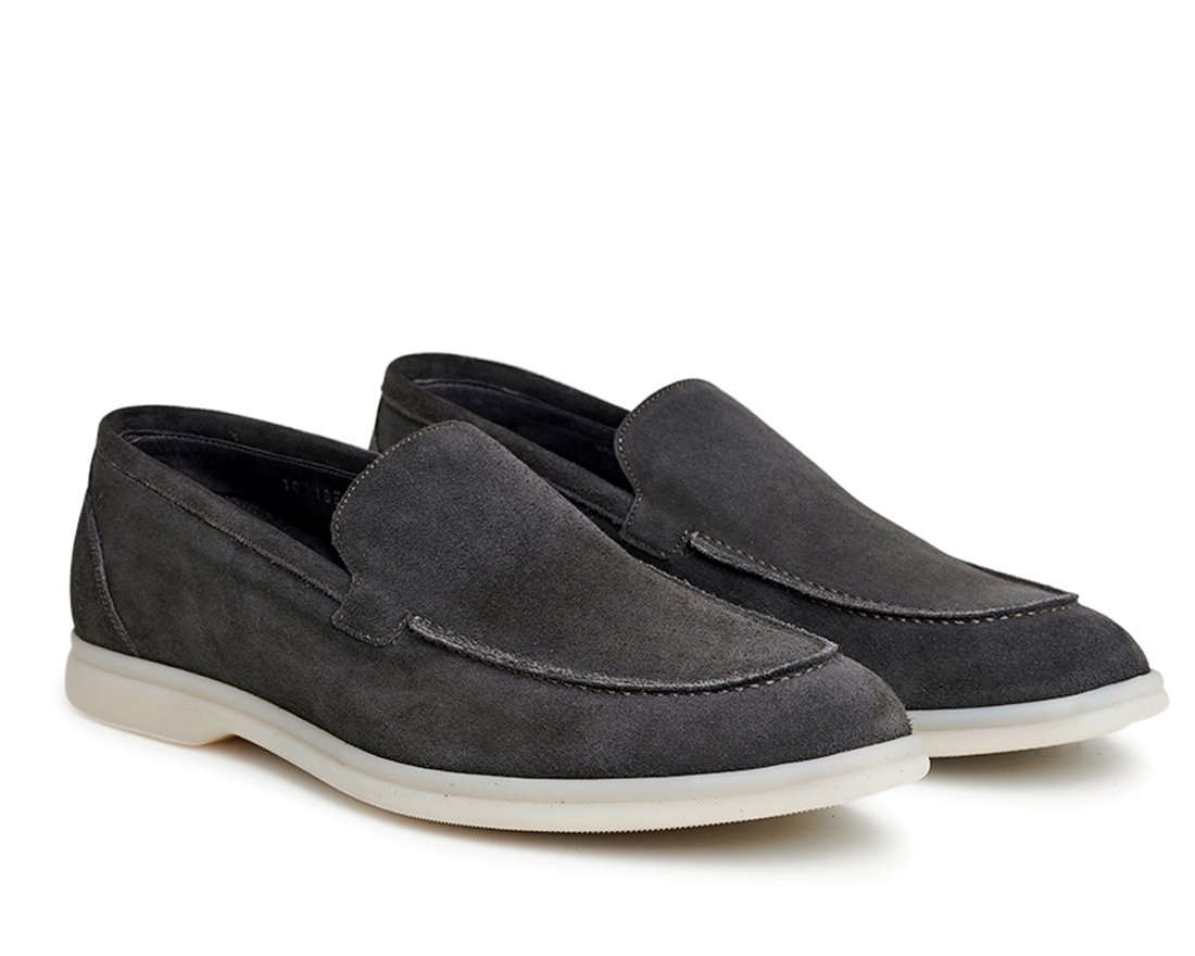 Мужские серые замшевые лоферы - Image 2 of 4