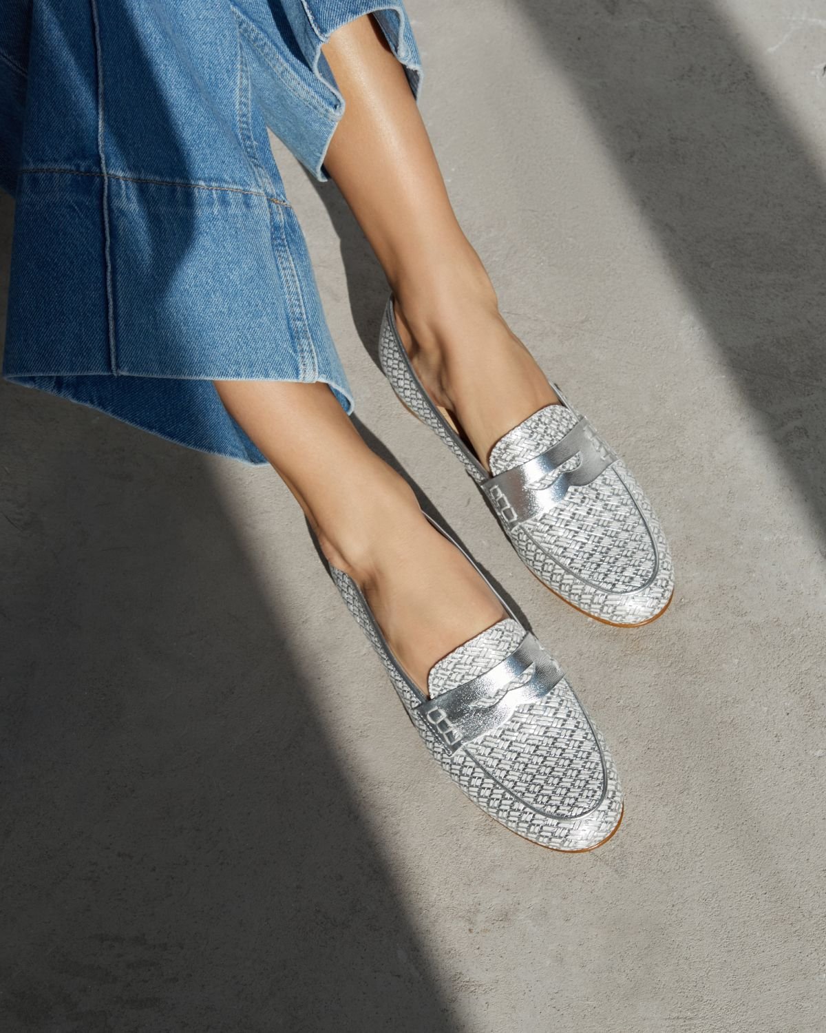 Серебряные кожаные лоферы - Image 6 of 6