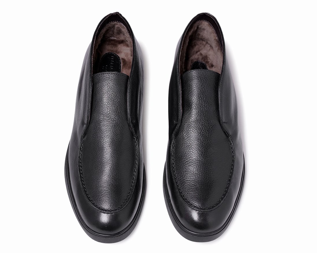 Мужские зимние чёрные кожаные ботинки - Image 3 of 4