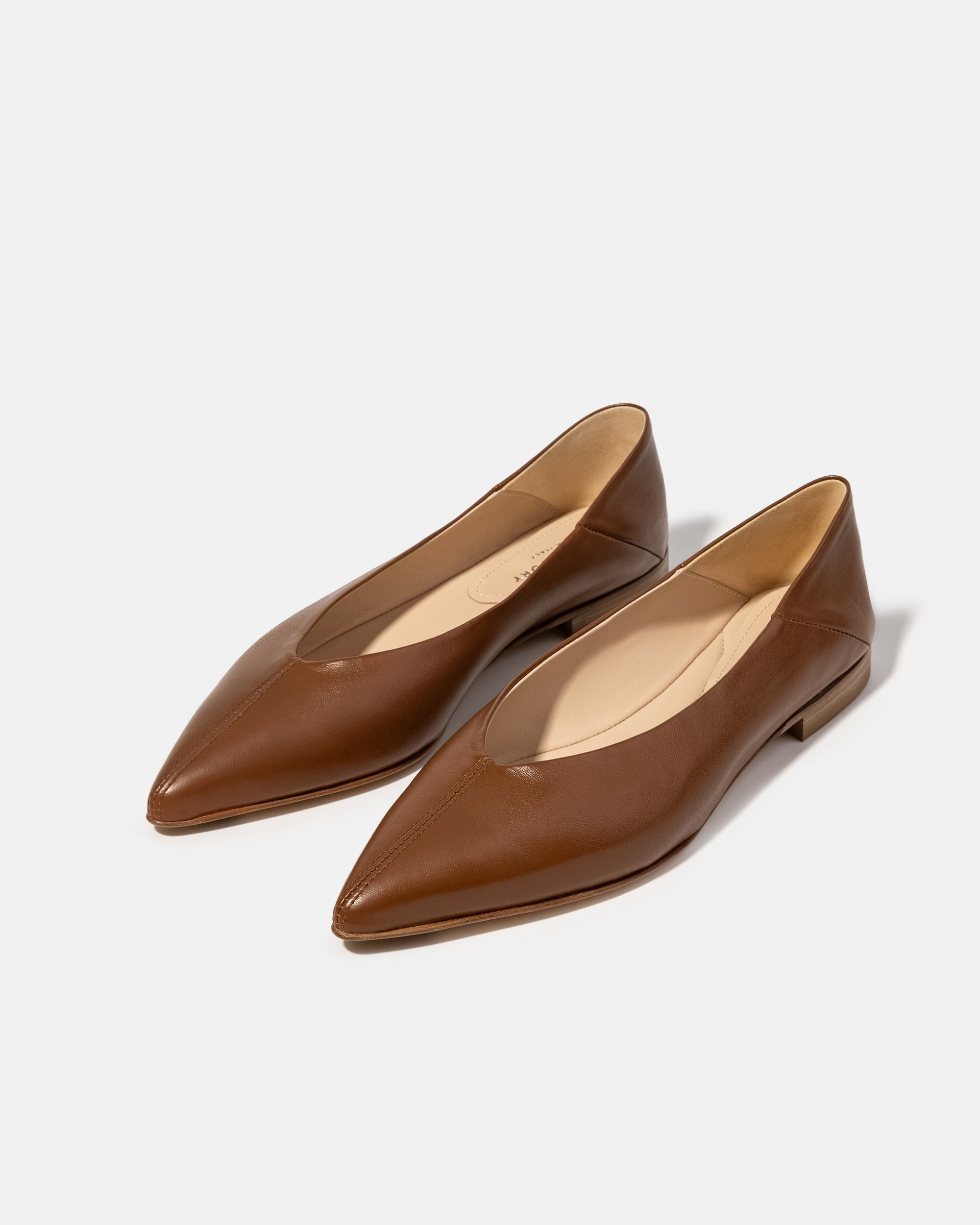 Коричневые балетки из натуральной кожи - Image 2 of 5