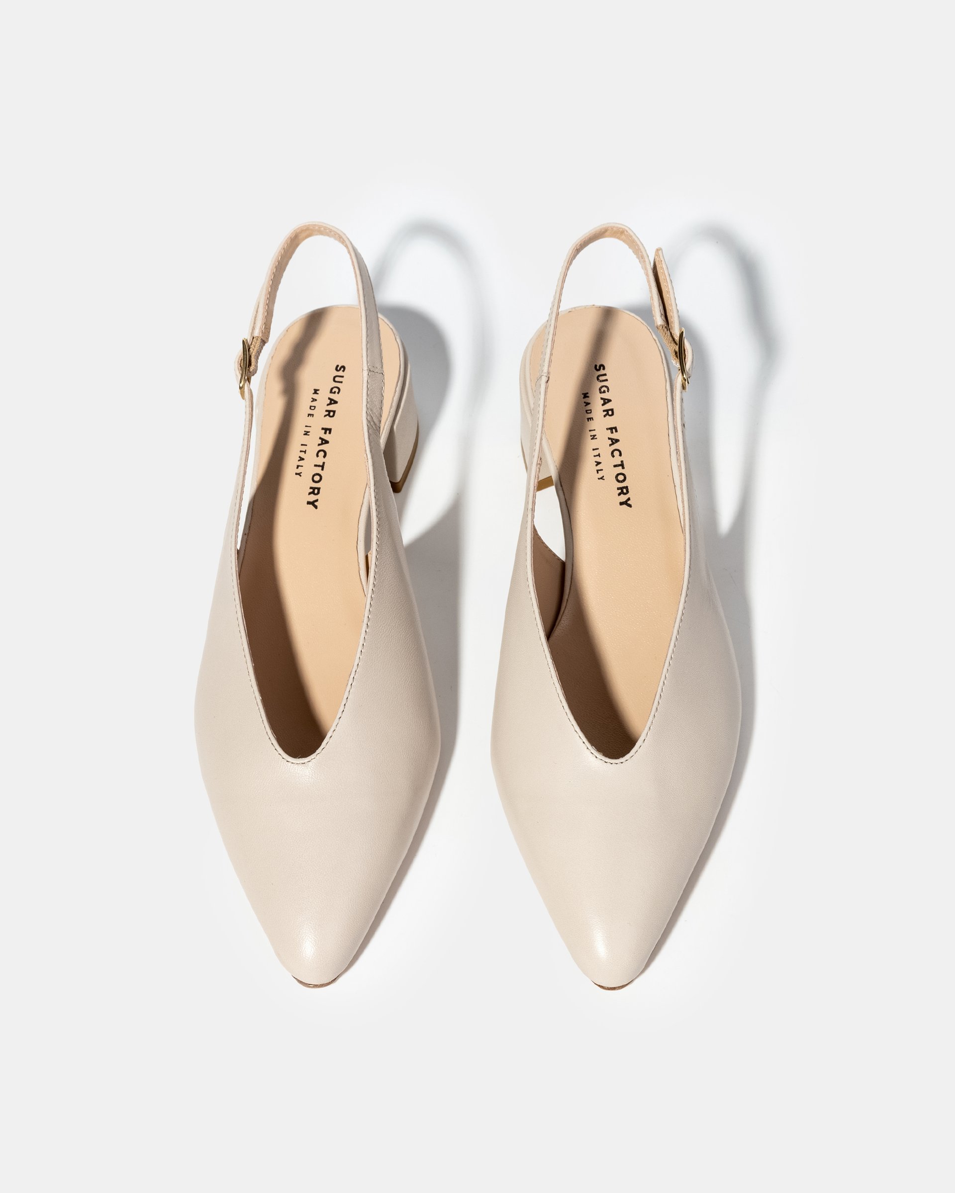 Бежевые кожаные туфли на каблуке - Image 3 of 4