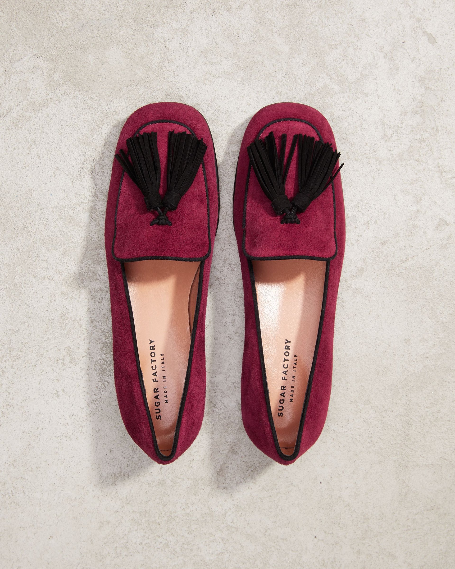 Бордовые замшевые лоферы - Image 2 of 4