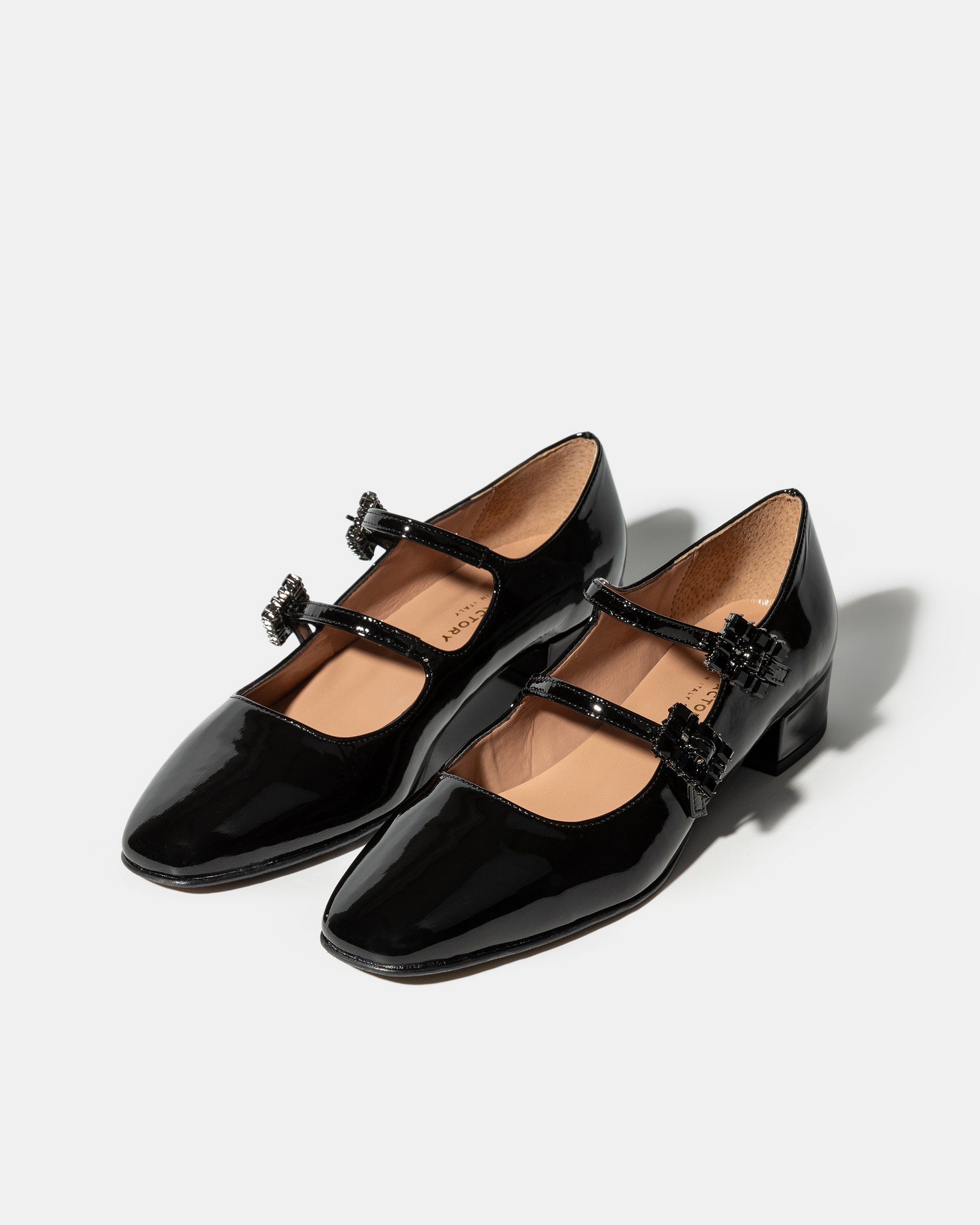 Черные лакированные туфли на низком каблуке - Image 2 of 5