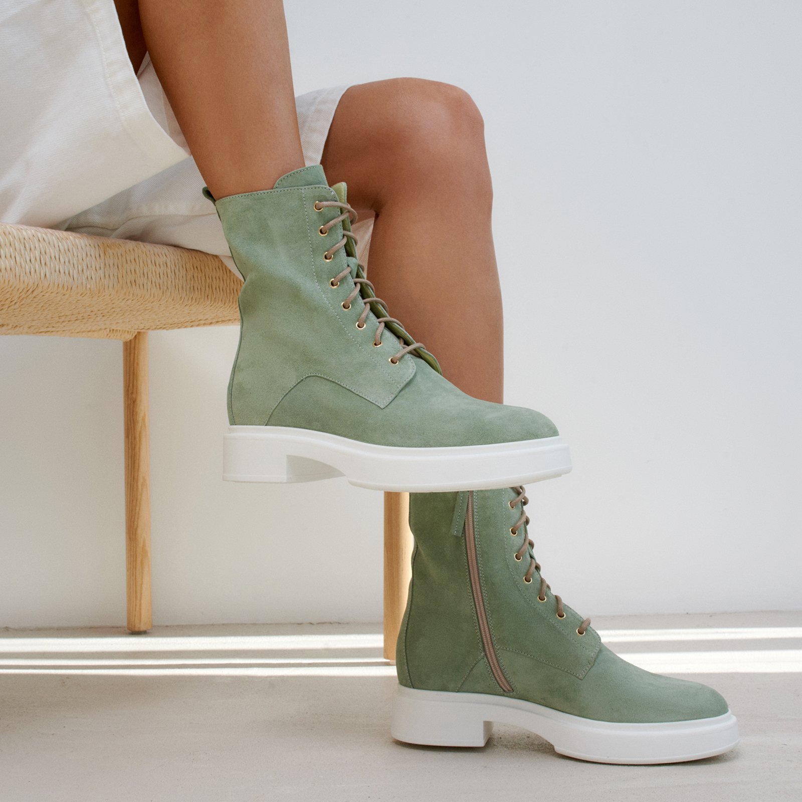 Зеленые замшевые ботинки - Image 5 of 5