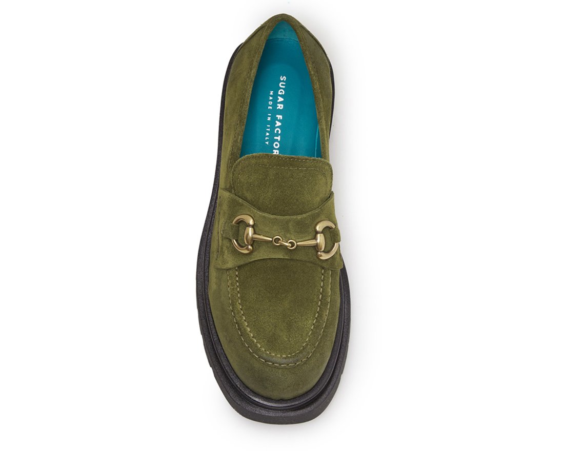 Оливковые замшевые лоферы - Image 4 of 5