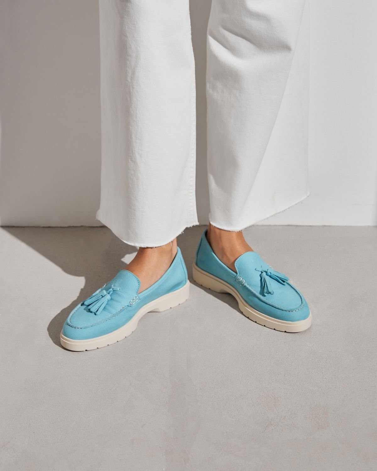 Бирюзовые лоферы из нубука - Image 6 of 6