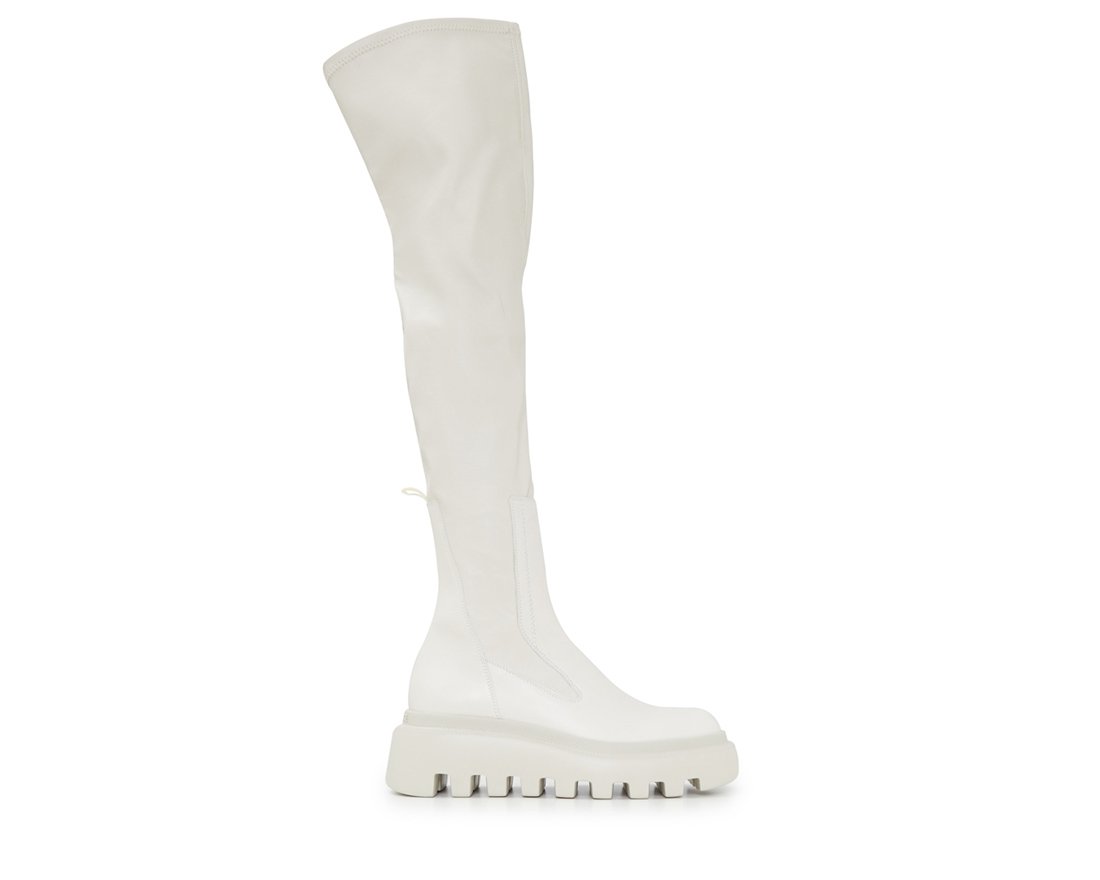 Белые кожаные сапоги - Main image