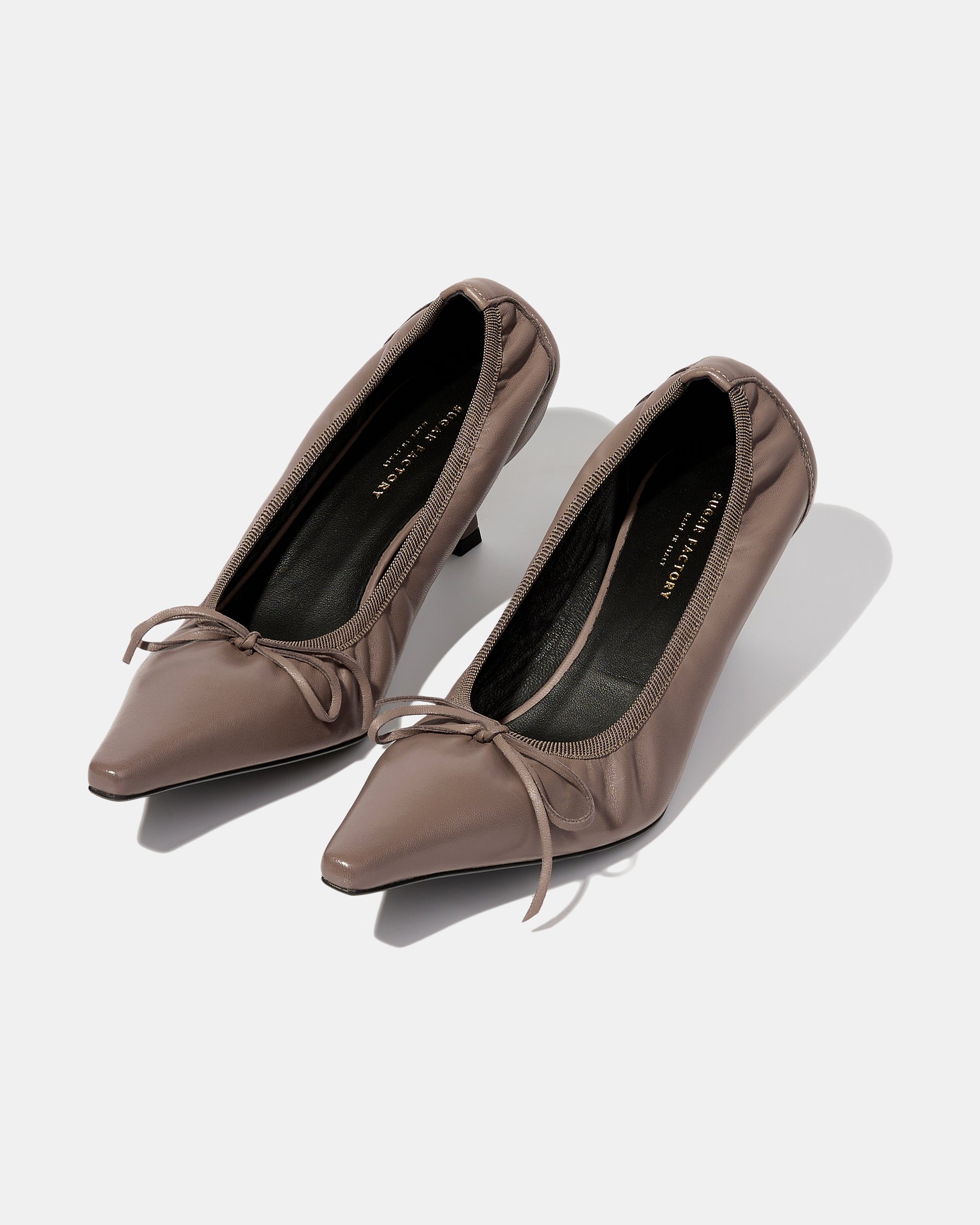 Серо-коричневые кожаные туфли - Image 2 of 6