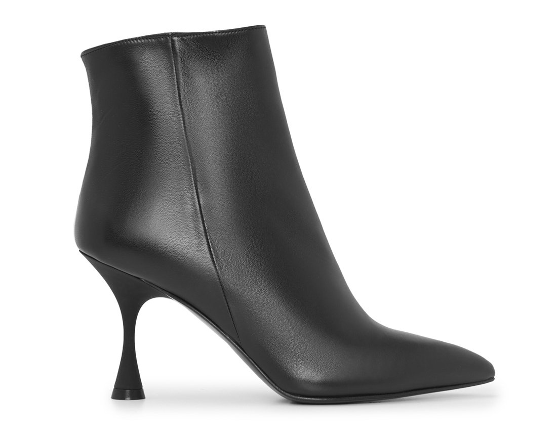 Черные кожаные ботильоны - Main image
