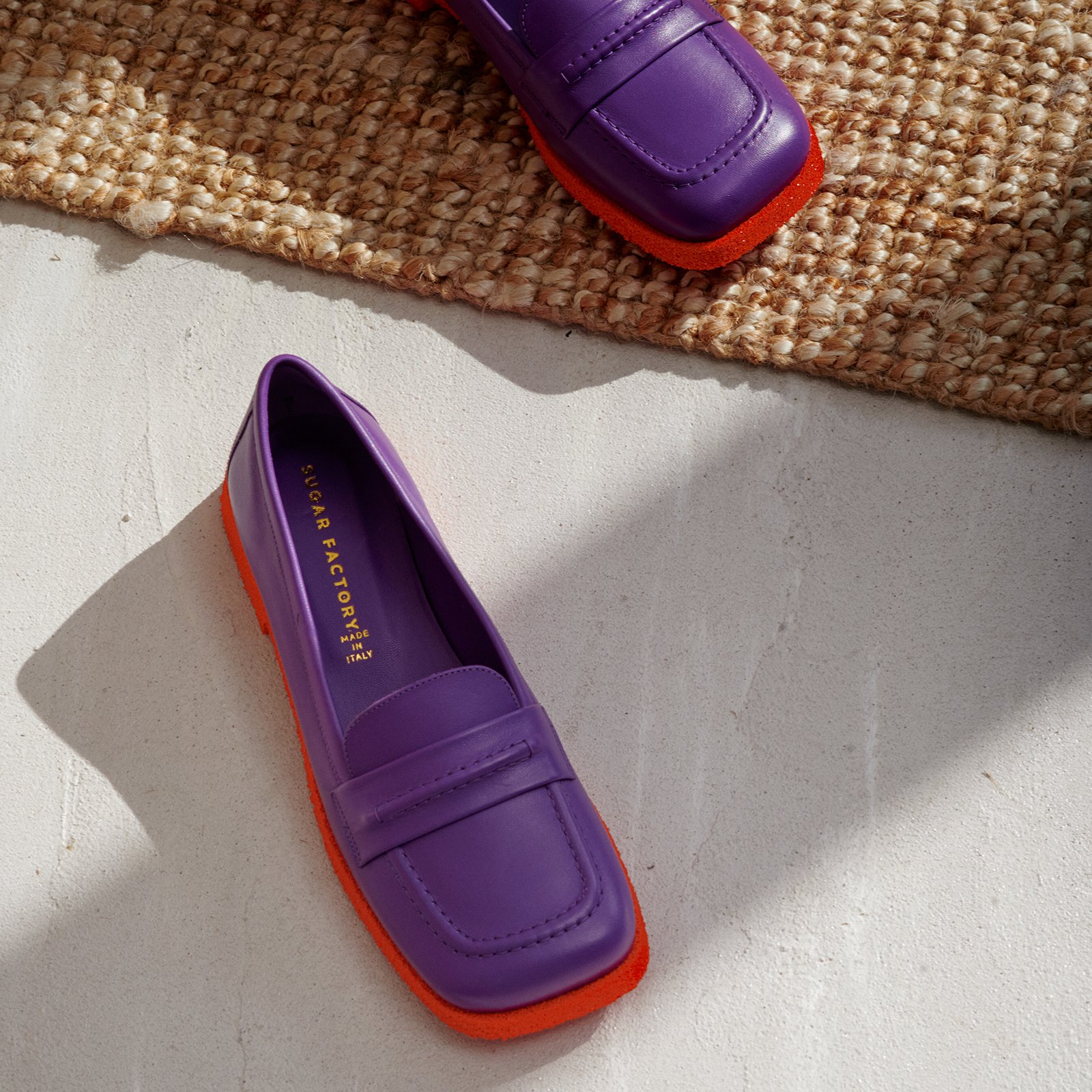 Фиолетовые кожаные лоферы - Image 5 of 5