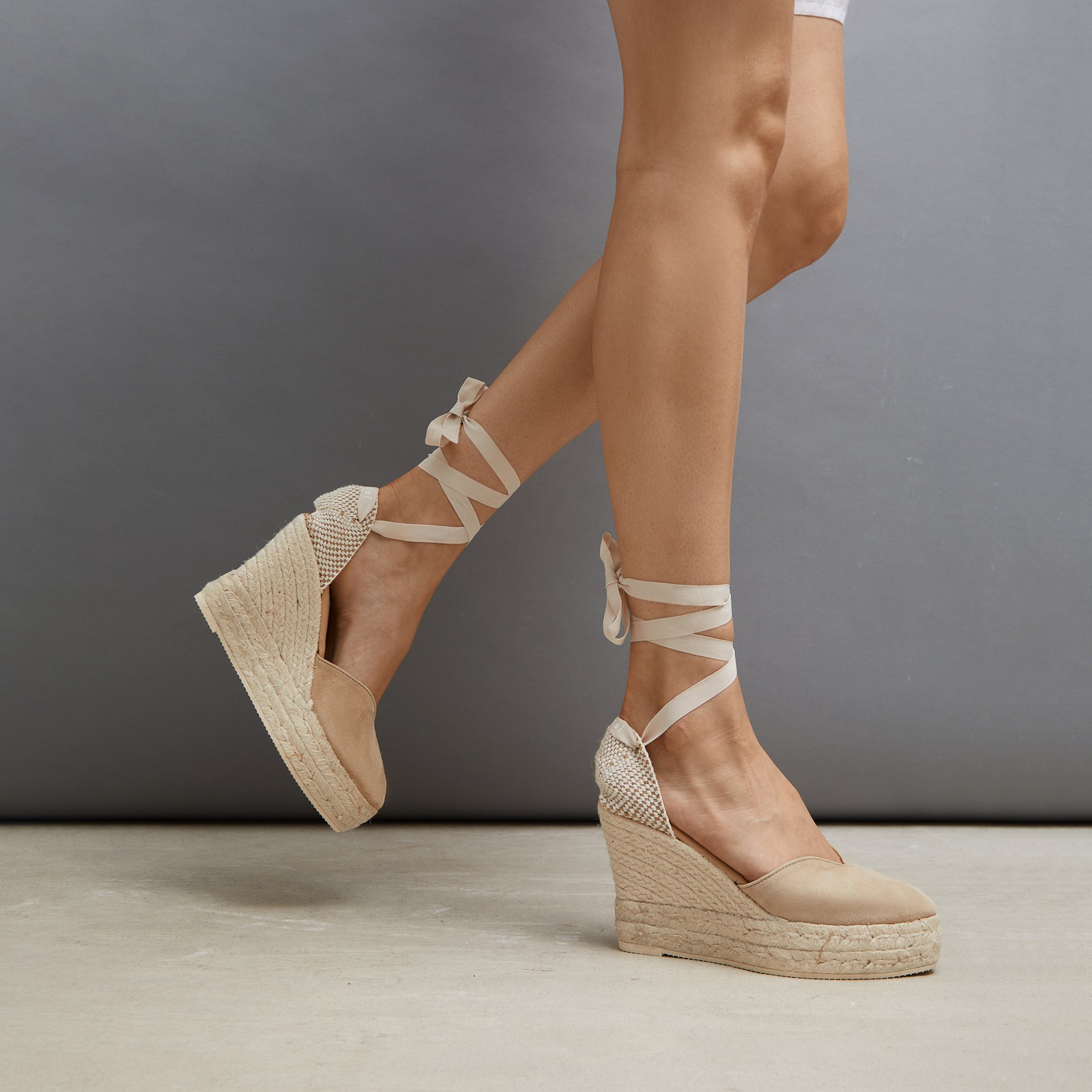 Cеро-бежевые замшевые эспадрильи - Image 5 of 5