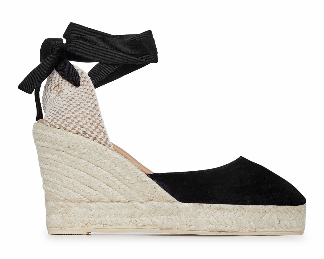 Черные замшевые эспадрильи