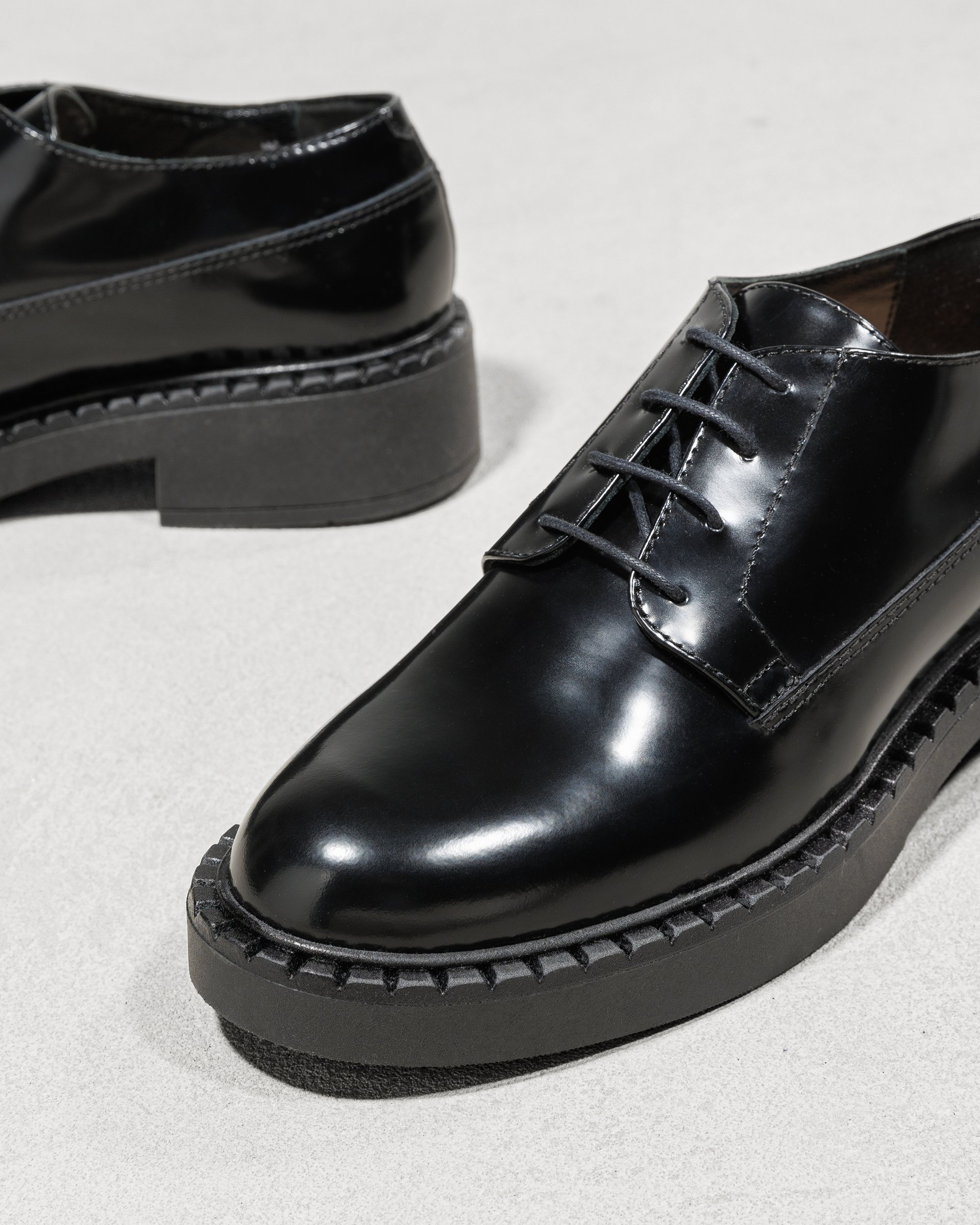 Черные кожаные туфли классического стиля - Image 4 of 5