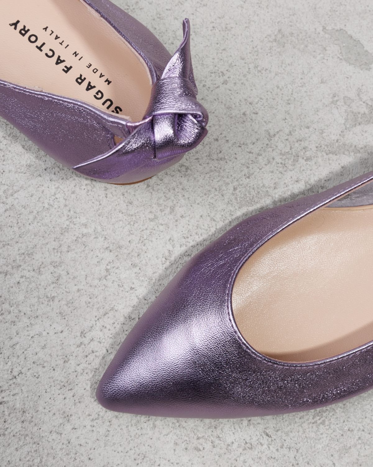 Лиловые кожаные балетки - Image 4 of 6